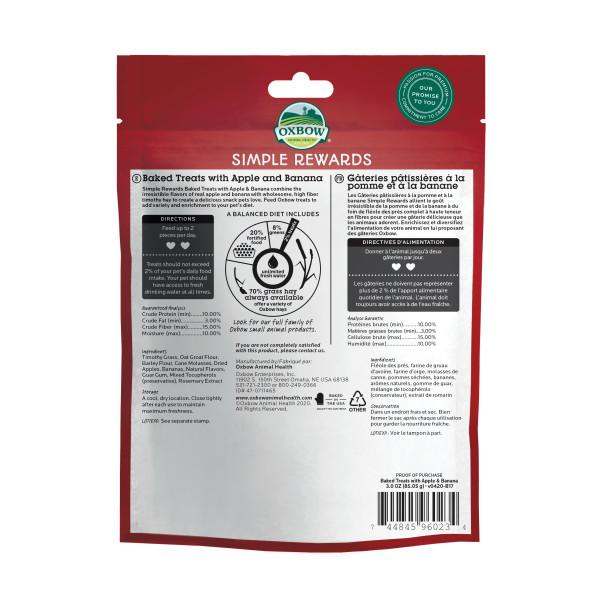 Oxbow Simple Rewards Apple and Banana Treats 85g - Image 2