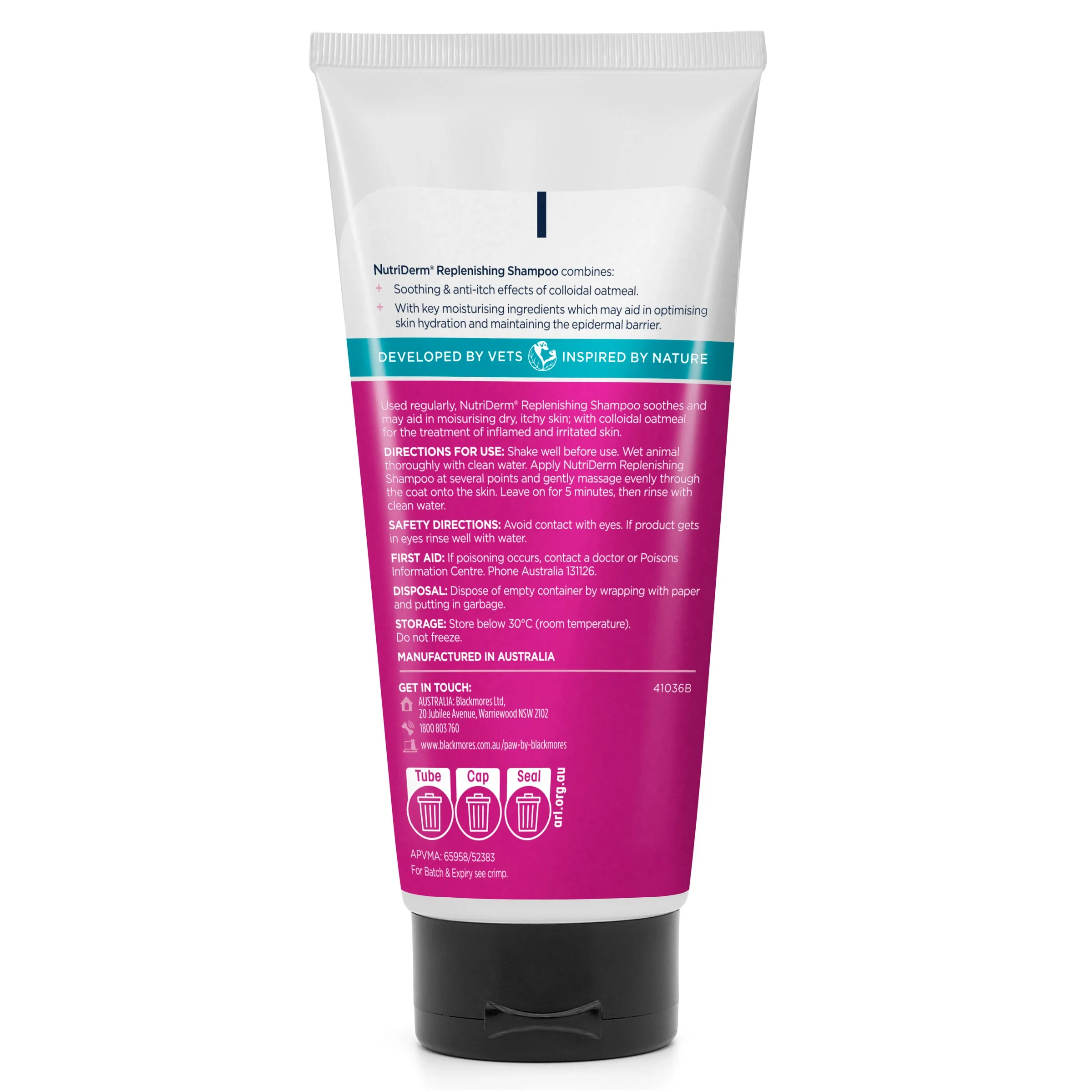 PAW by Blackmores NutriDerm Replenishing Shampoo for Dogs and Cats 200ml - Image 2