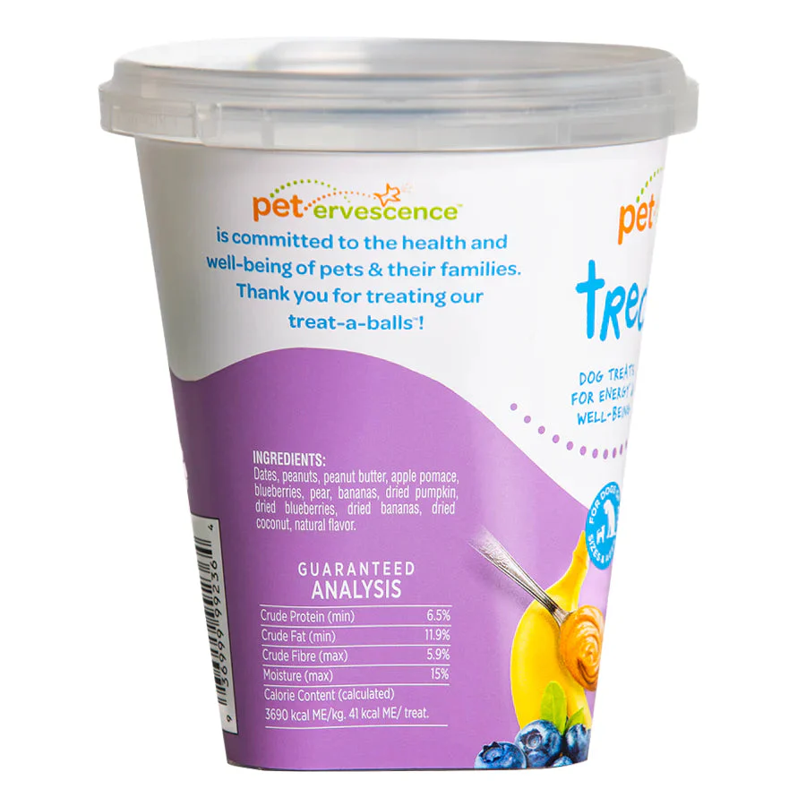 Petervescence Treat A Balls Peanut Butter Berry and Banana Dog Treats 198g - Image 2