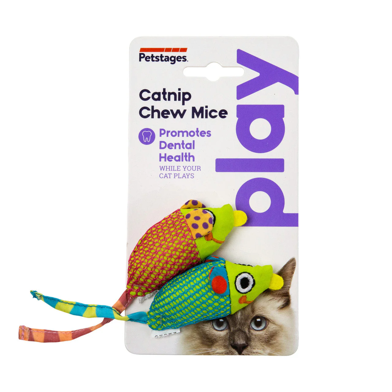 Petstages Catnip Dental Health Mice Toy for Cats 2 Pack