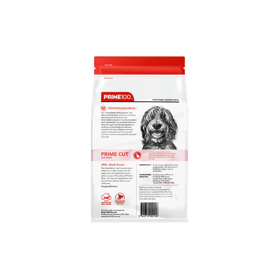 Prime 100 SPD Prime Cut Duck Single Protein Dog Treats 100g - Image 3