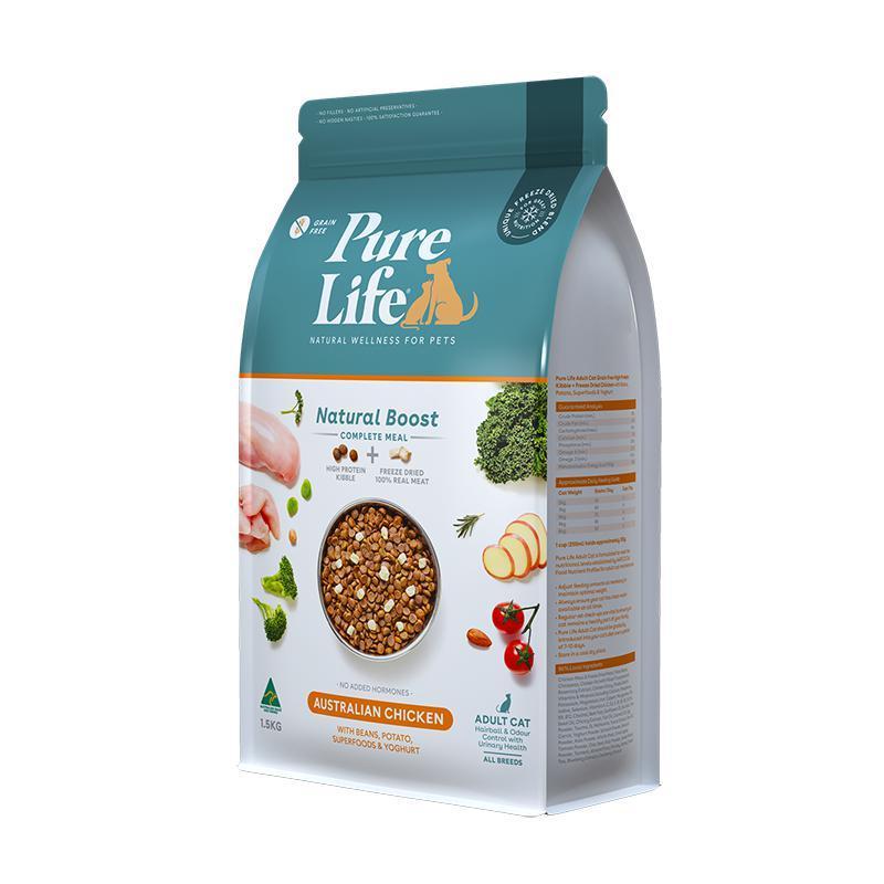 Pure Life Natural Boost Chicken Dry Cat Food 1.5kg - Image 4
