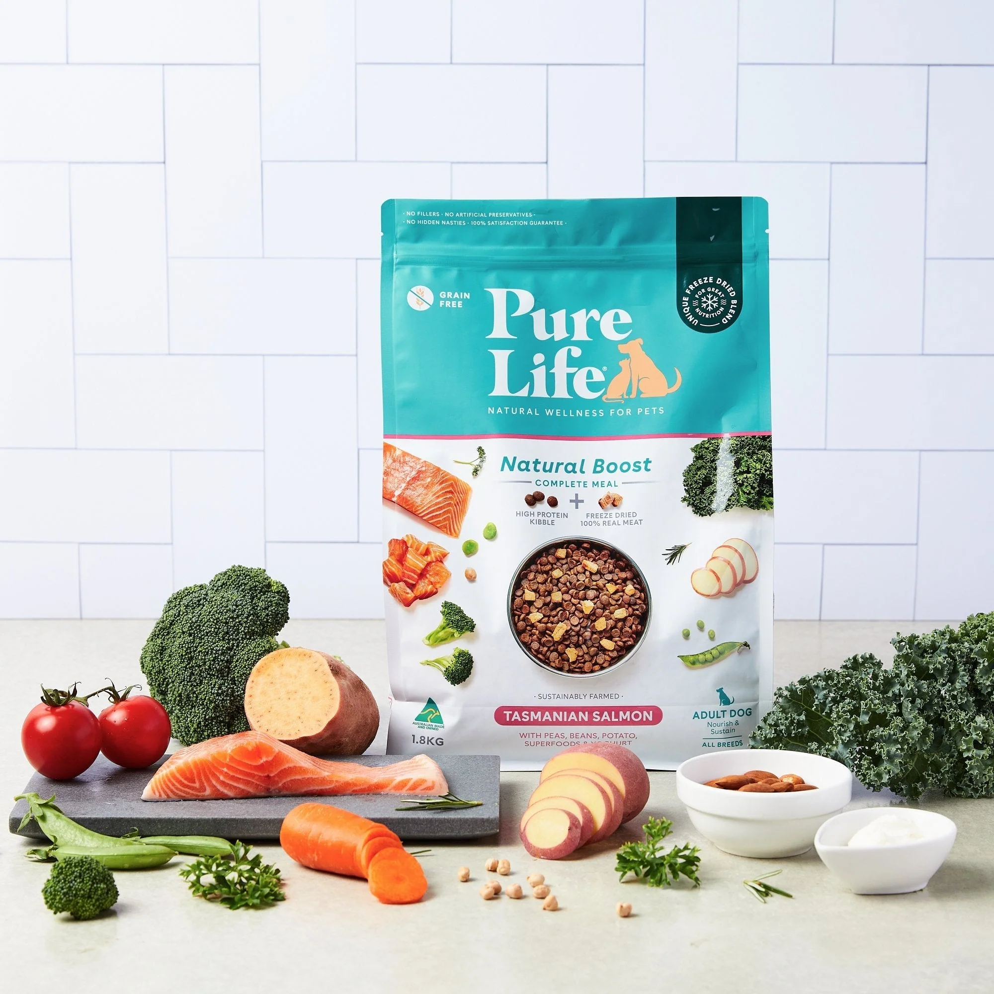 Pure Life Natural Boost Salmon Dry Dog Food 1.8kg - Image 6