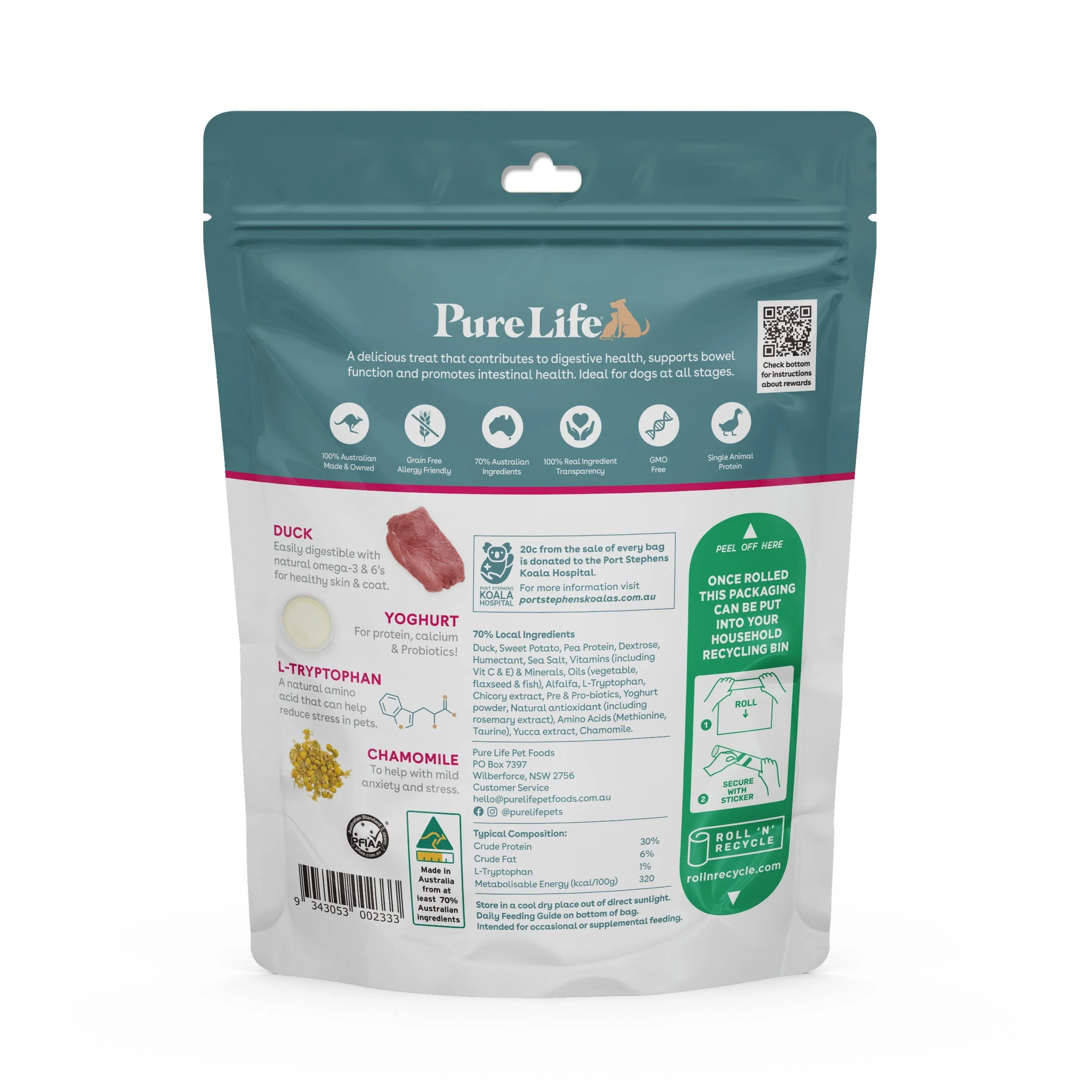 Pure Life Zen and Relaxed Duck Treats for Dogs 100g - Image 2