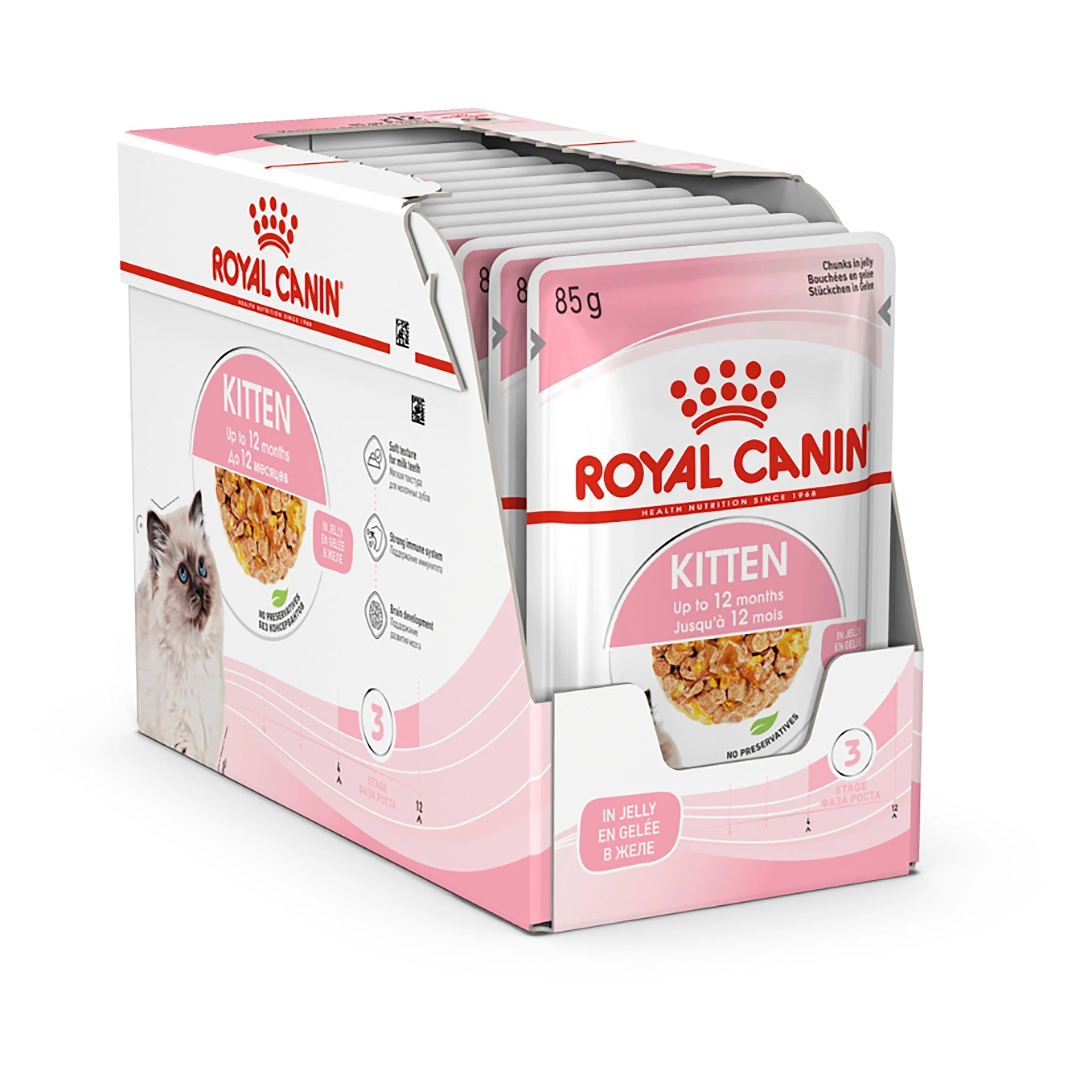 Royal Canin Kitten with Jelly Wet Food Pouches 85g x 12