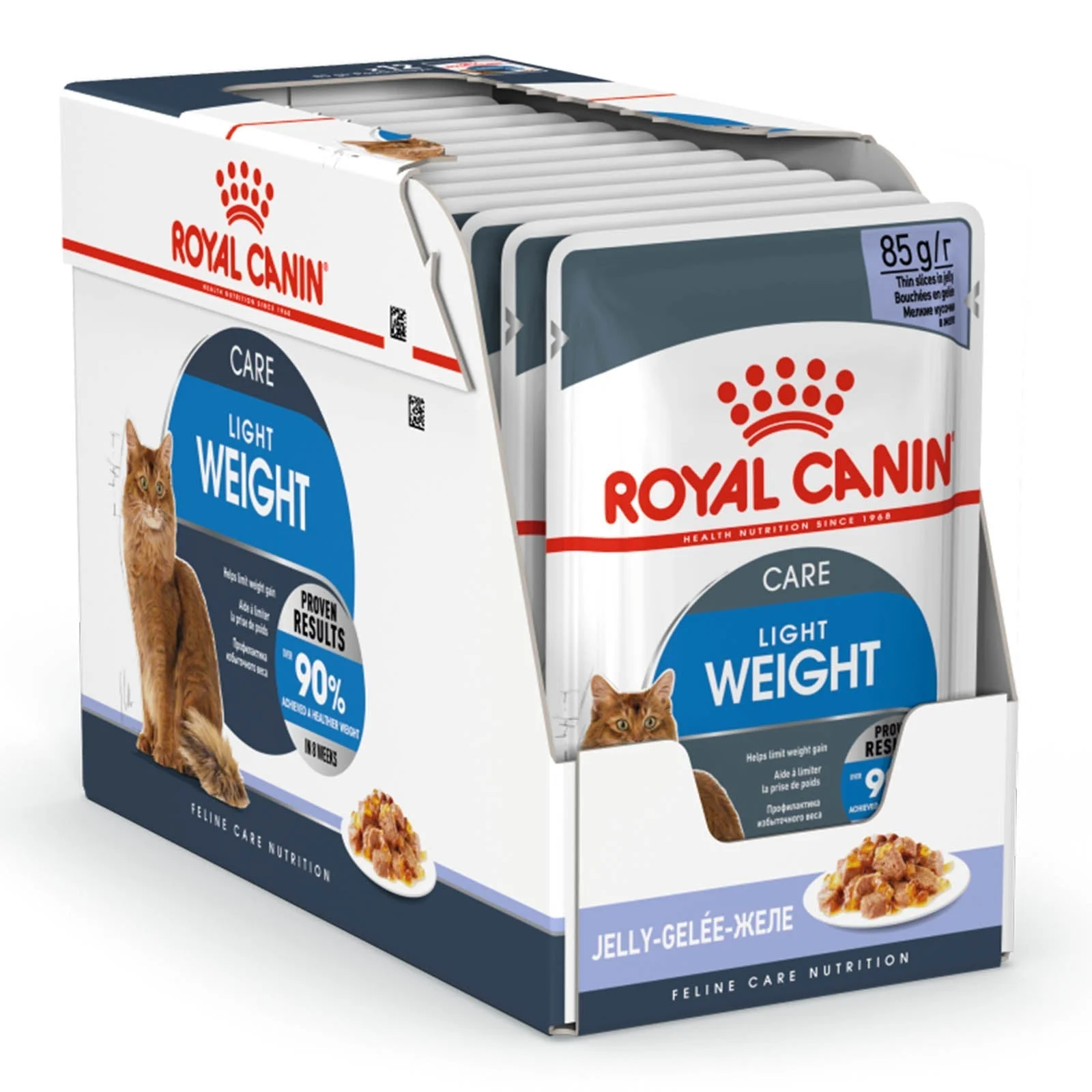 Royal Canin Cat Light Weight Care with Jelly Adult Wet Food Pouches 85g x 12