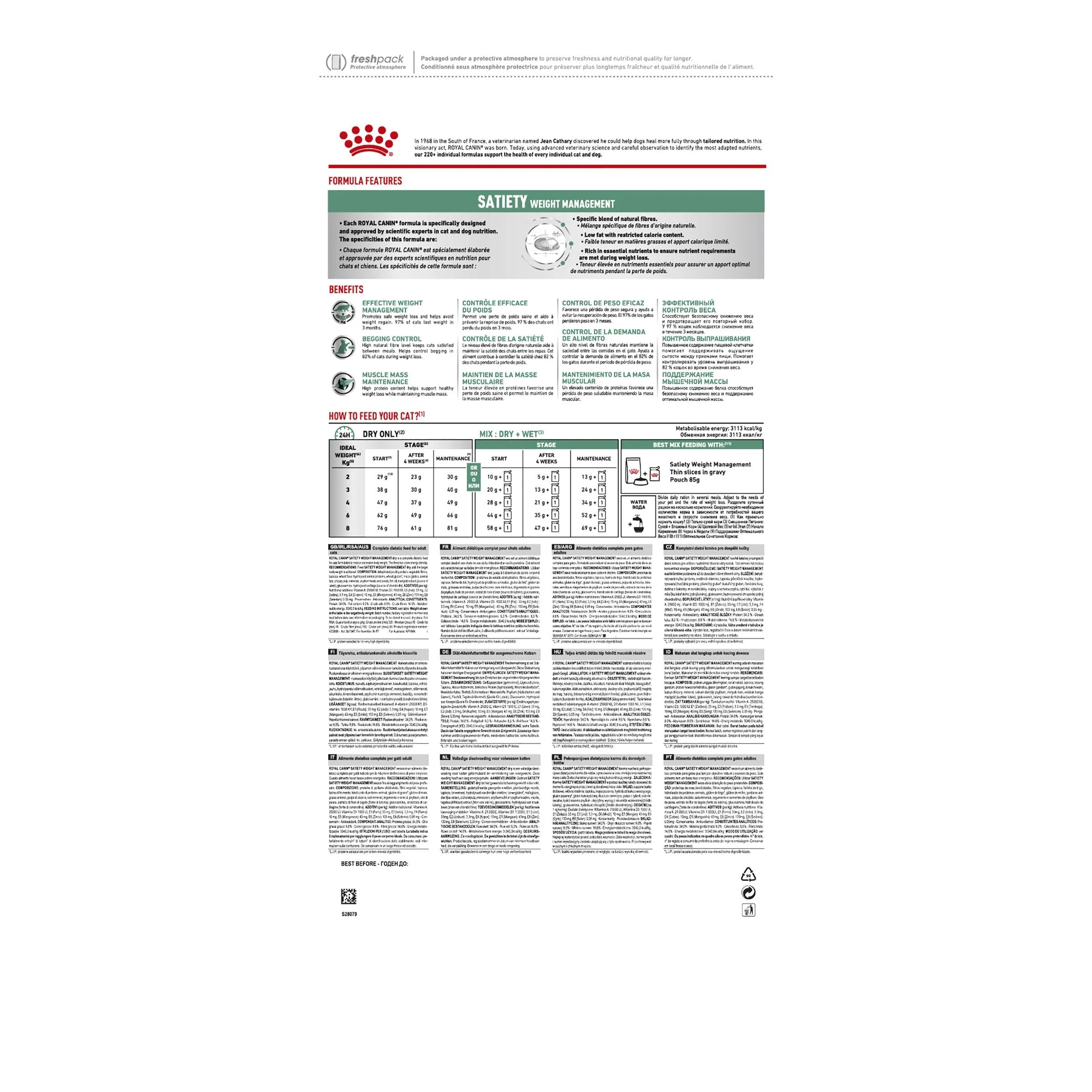 Royal Canin Veterinary Diet Cat Satiety Dry Food 3.5kg - Image 2