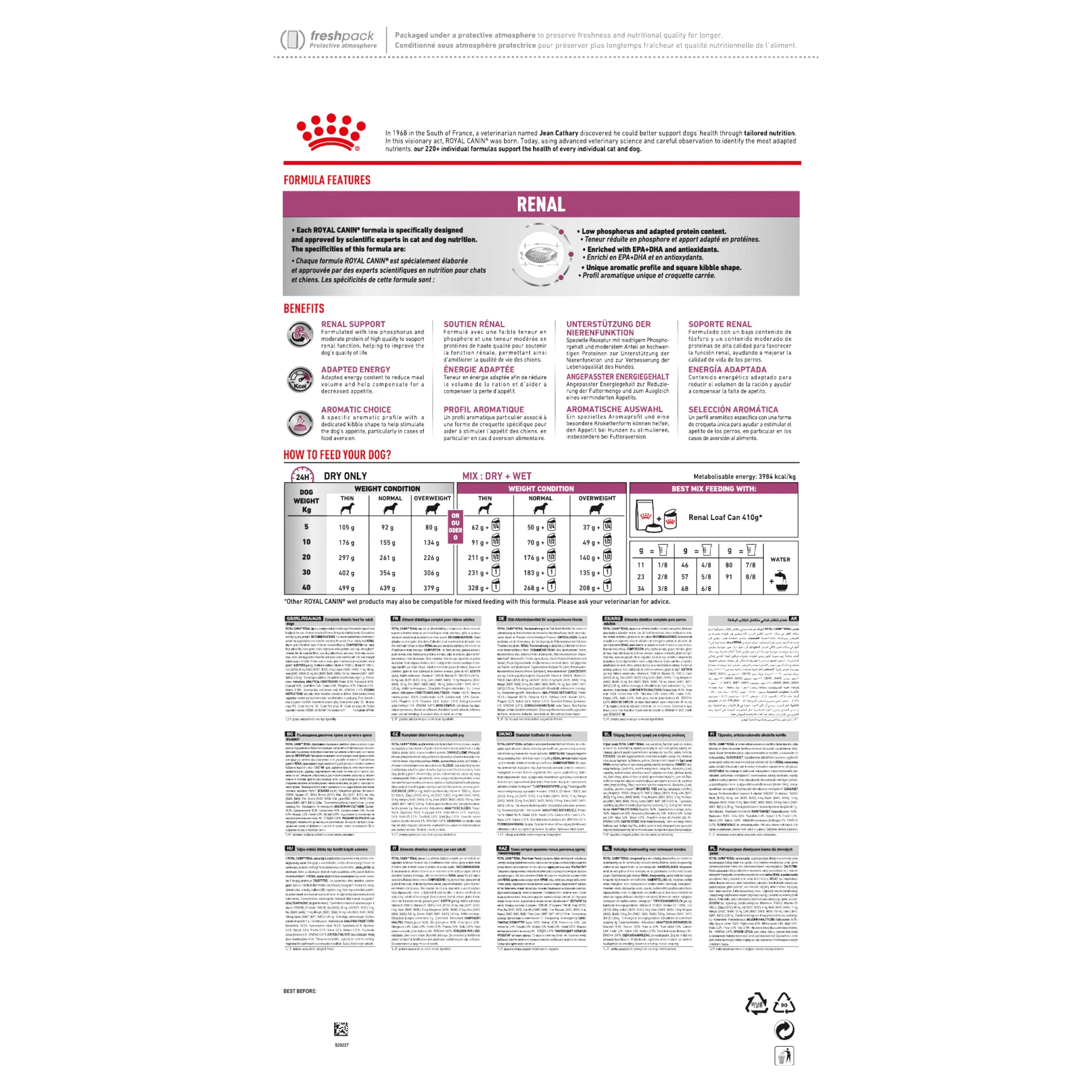 Royal Canin Veterinary Diet Dog Renal Dry Food 2kg - Image 2
