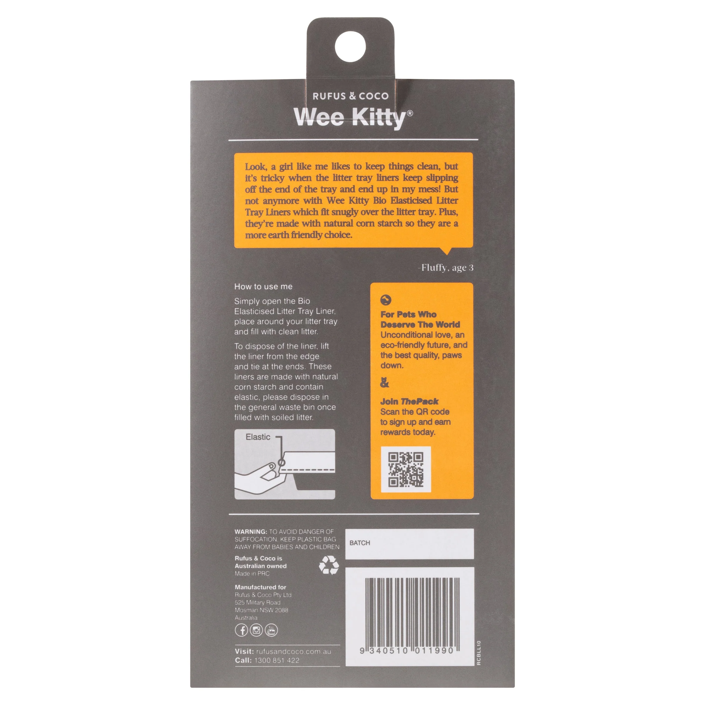 Rufus & Coco Bio Cat Litter Tray Liners Large 10 Pack - Image 2