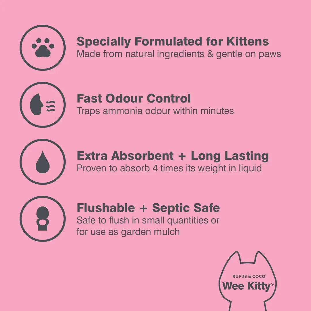Rufus & Coco Wee Kitty Corn Clumping Kitten Cat Litter 4kg - Image 3