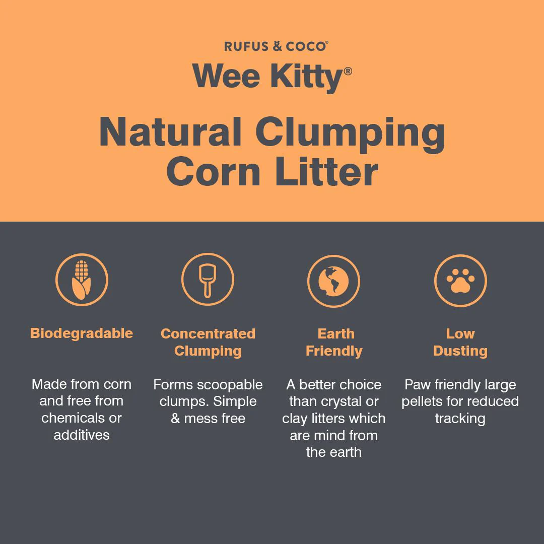Rufus & Coco Wee Kitty Corn Clumping Cat Litter 4kg - Image 6