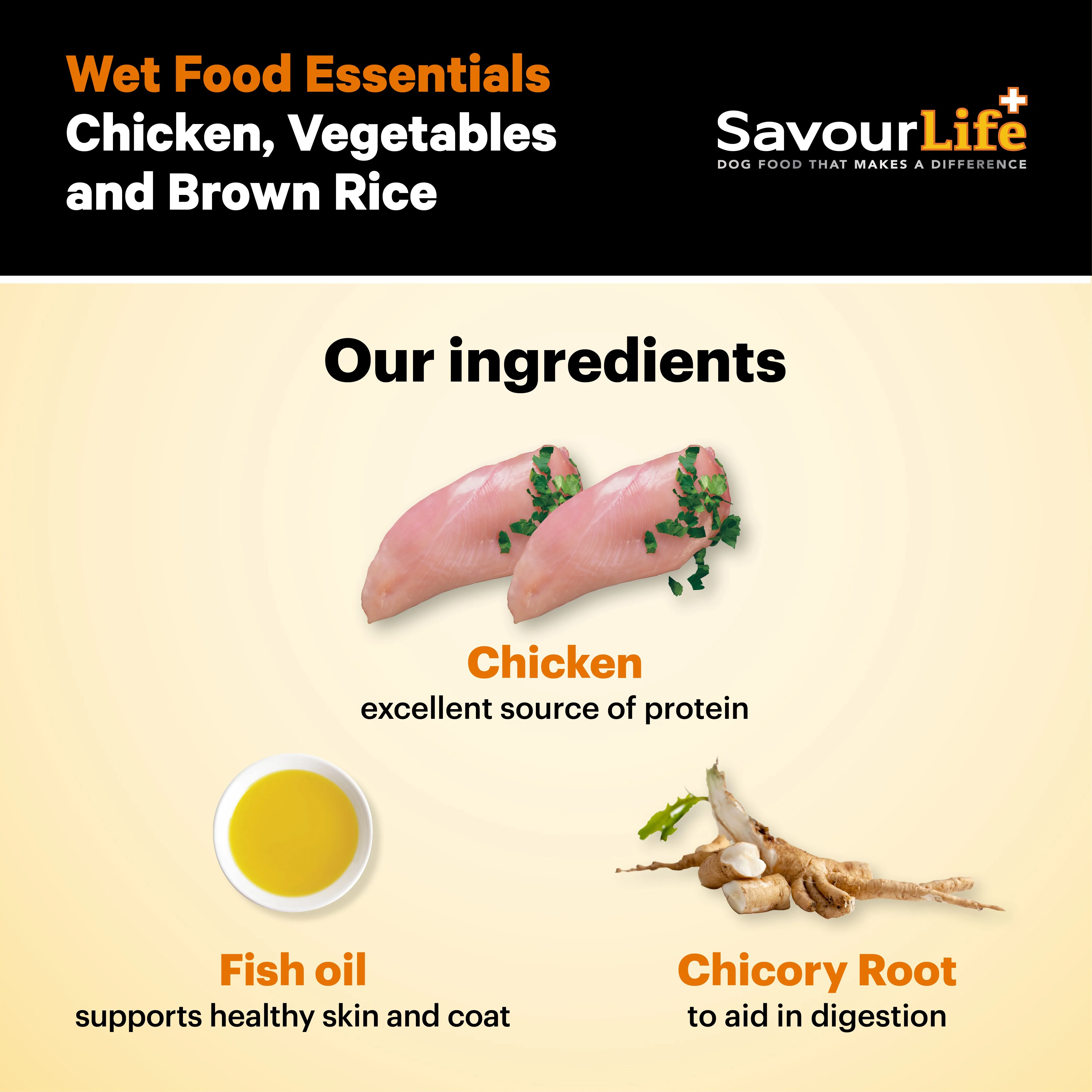 SavourLife Essentials Chicken with Vegetables & Rice Adult Dog Wet Food 400g X12 - Image 10