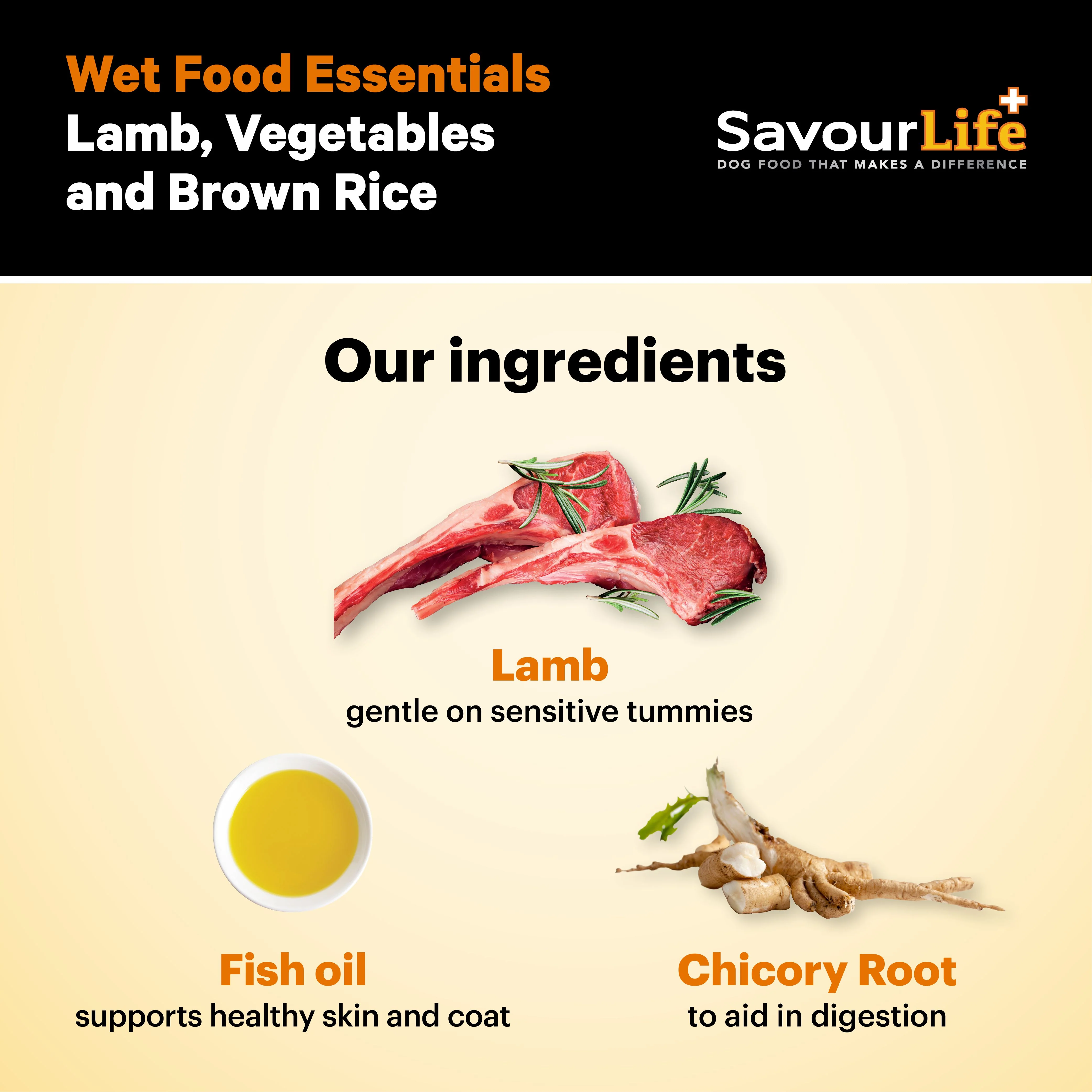 Savourlife Essentials Lamb with Vegetables & Rice Adult Dog Wet Food 400g X12 - Image 11