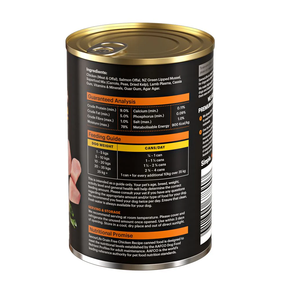 Savourlife Grain Free Chicken Adult Dog Wet Food 375g X12 - Image 9