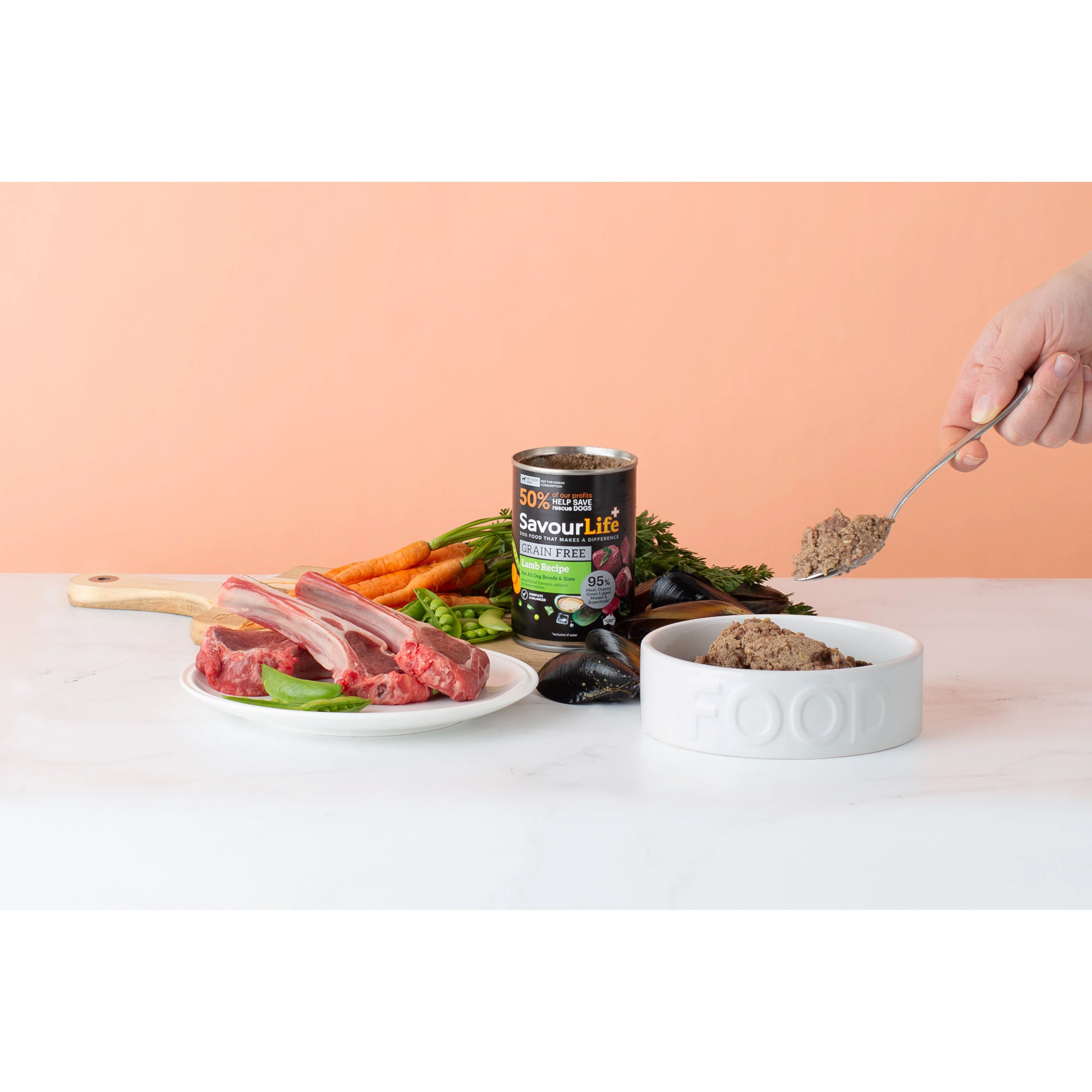 SavourLife Grain Free Lamb Adult Dog Wet Food 375g X12 - Image 2