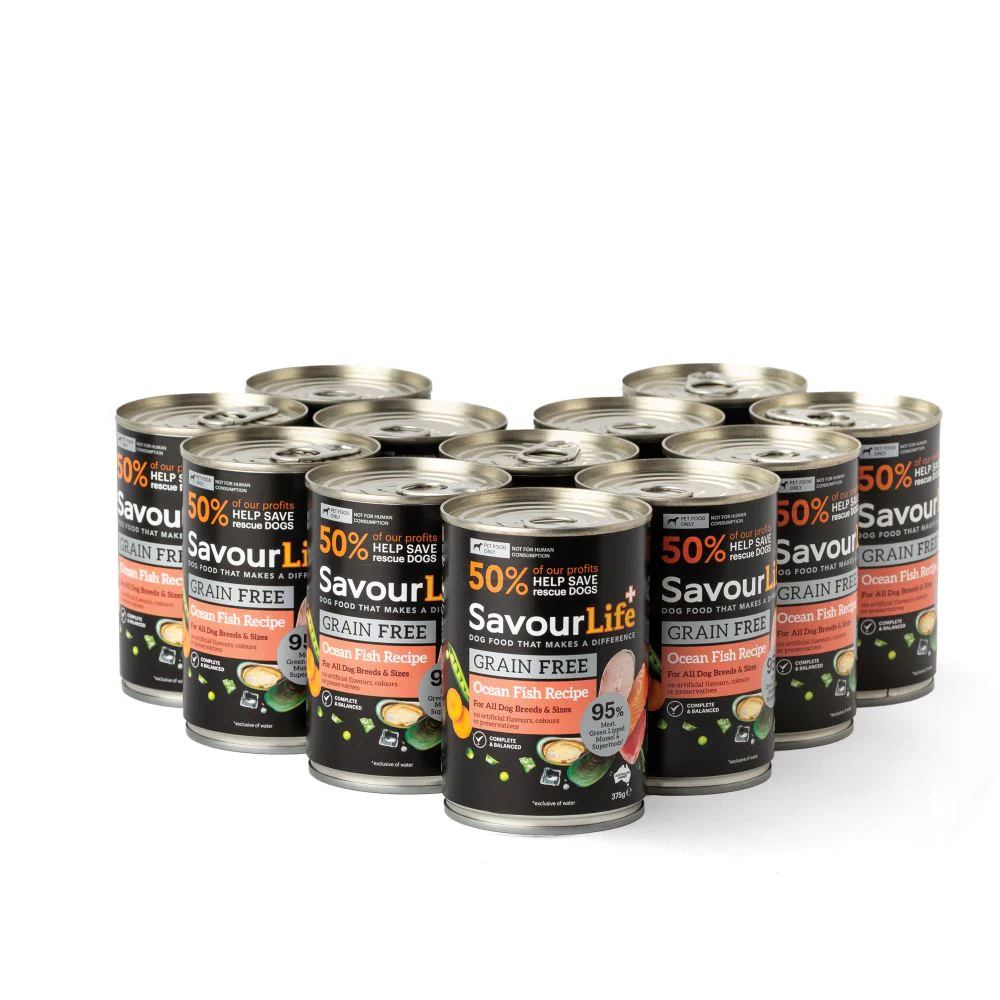Savourlife Grain Free Ocean Fish Adult Dog Wet Food 375g X12
