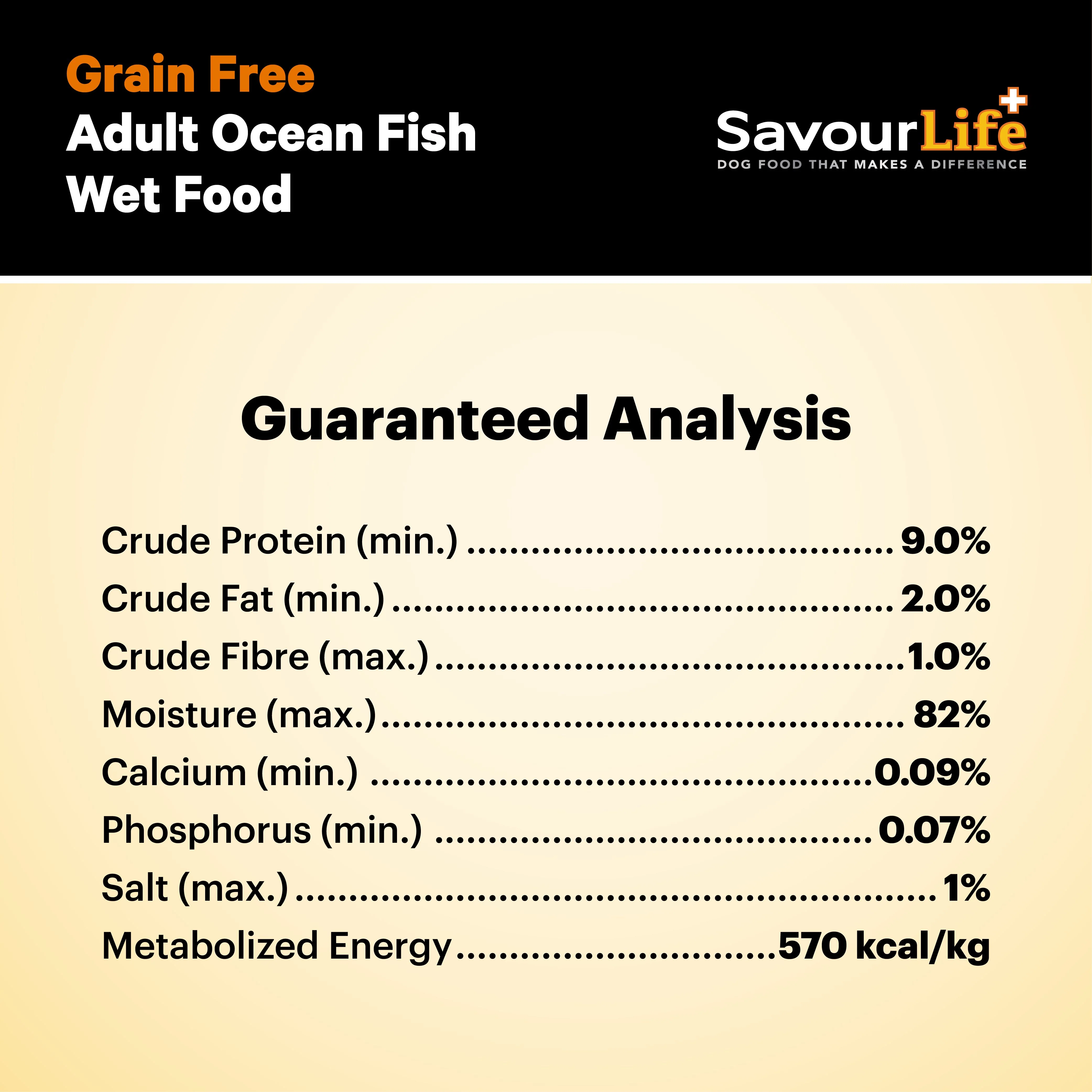 Savourlife Grain Free Ocean Fish Adult Dog Wet Food 375g X12 - Image 12