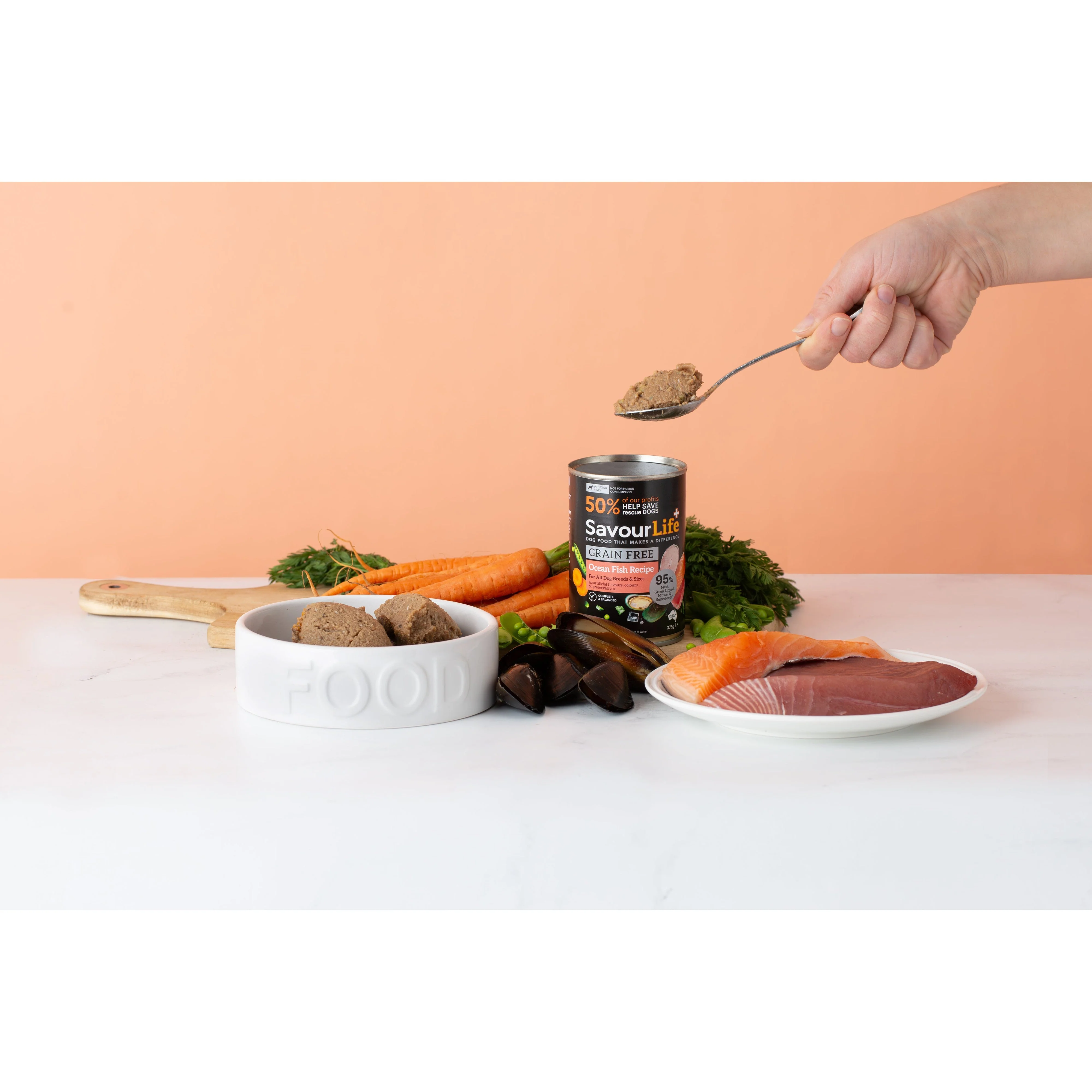 Savourlife Grain Free Ocean Fish Adult Dog Wet Food 375g X12 - Image 2