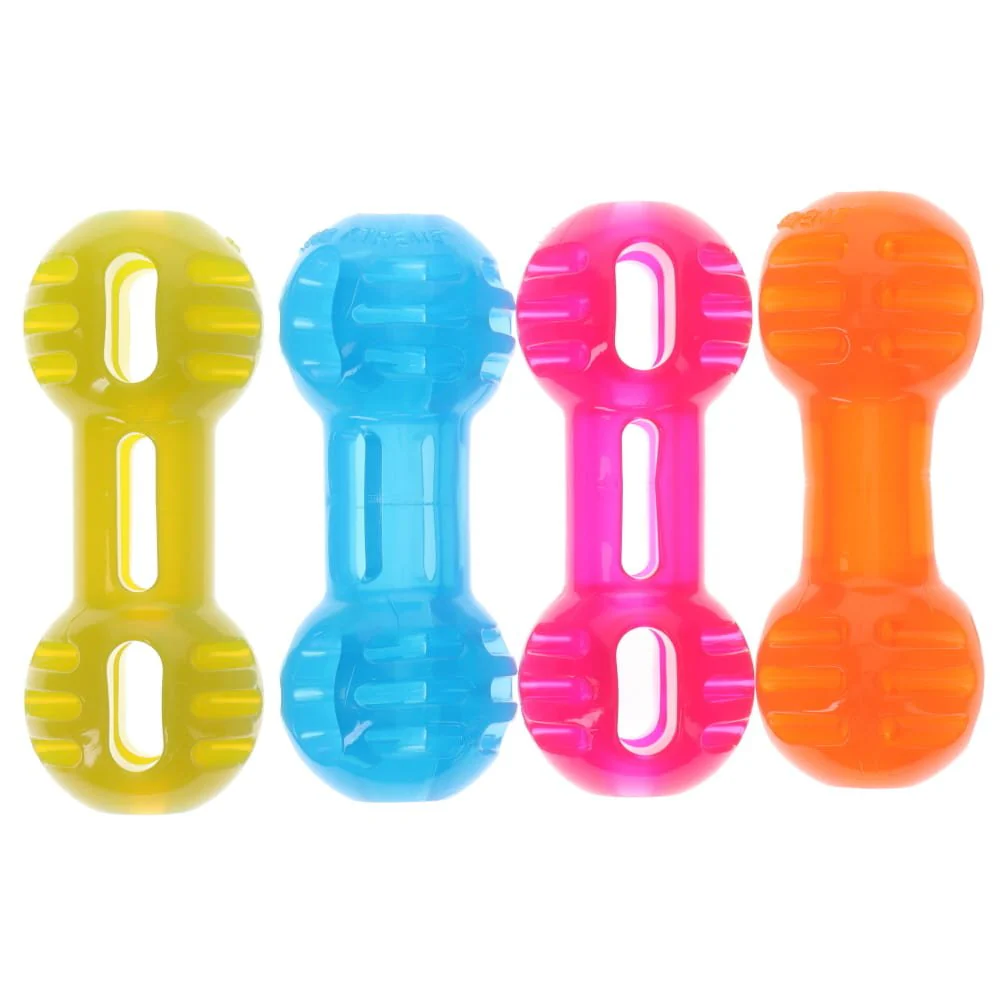 Scream Xtreme Treat Dumbbell Dog Toy Orange Extra Large - Image 3