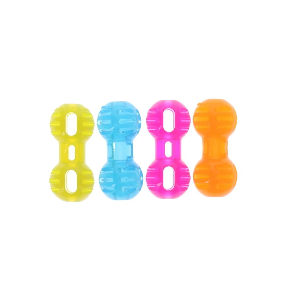 Screme Xtreme Treat Dumbbell Dog Toy Orange Small - Image 3