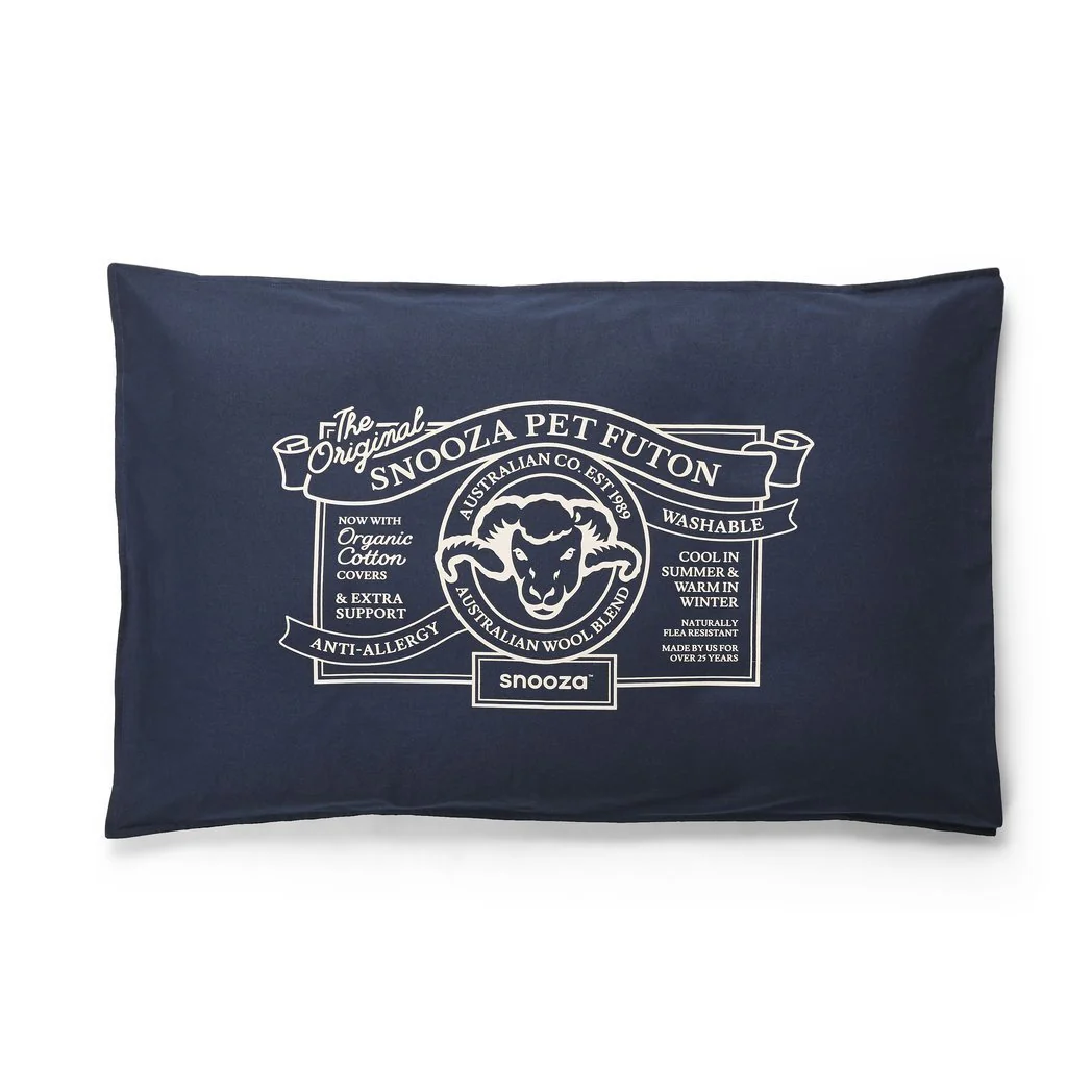 Snooza Organic Pet Futon Blue Dog Bed Original - Image 2