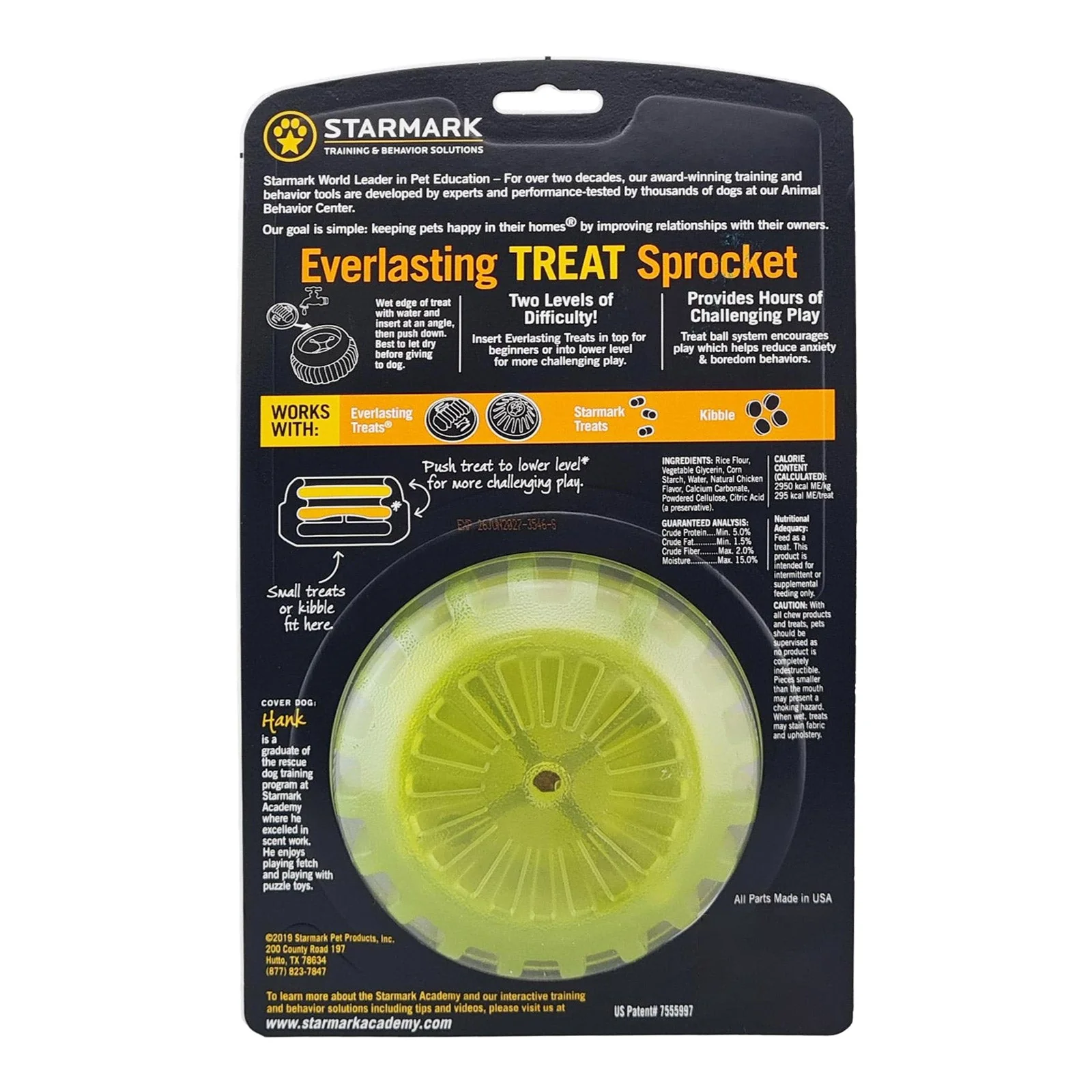Starmark Everlasting Treat Sprocket Ball Dog Toy Small - Image 5