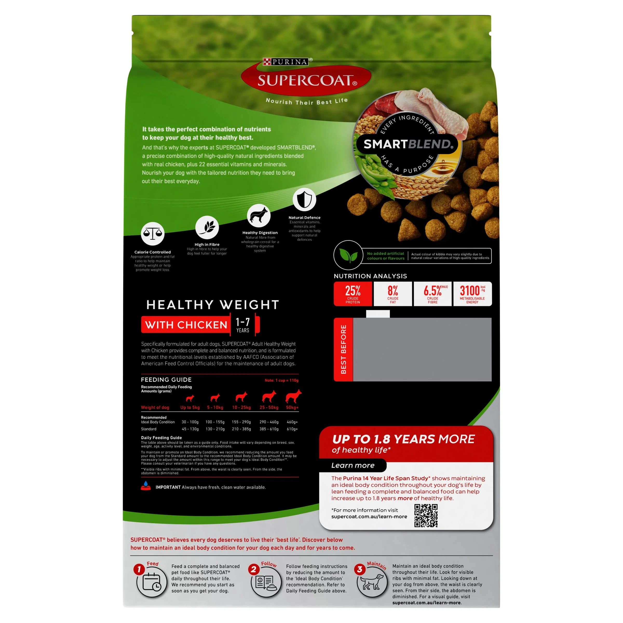 Supercoat Chicken Healthy Weight Adult Dry Dog Food 2.6kg - Image 2