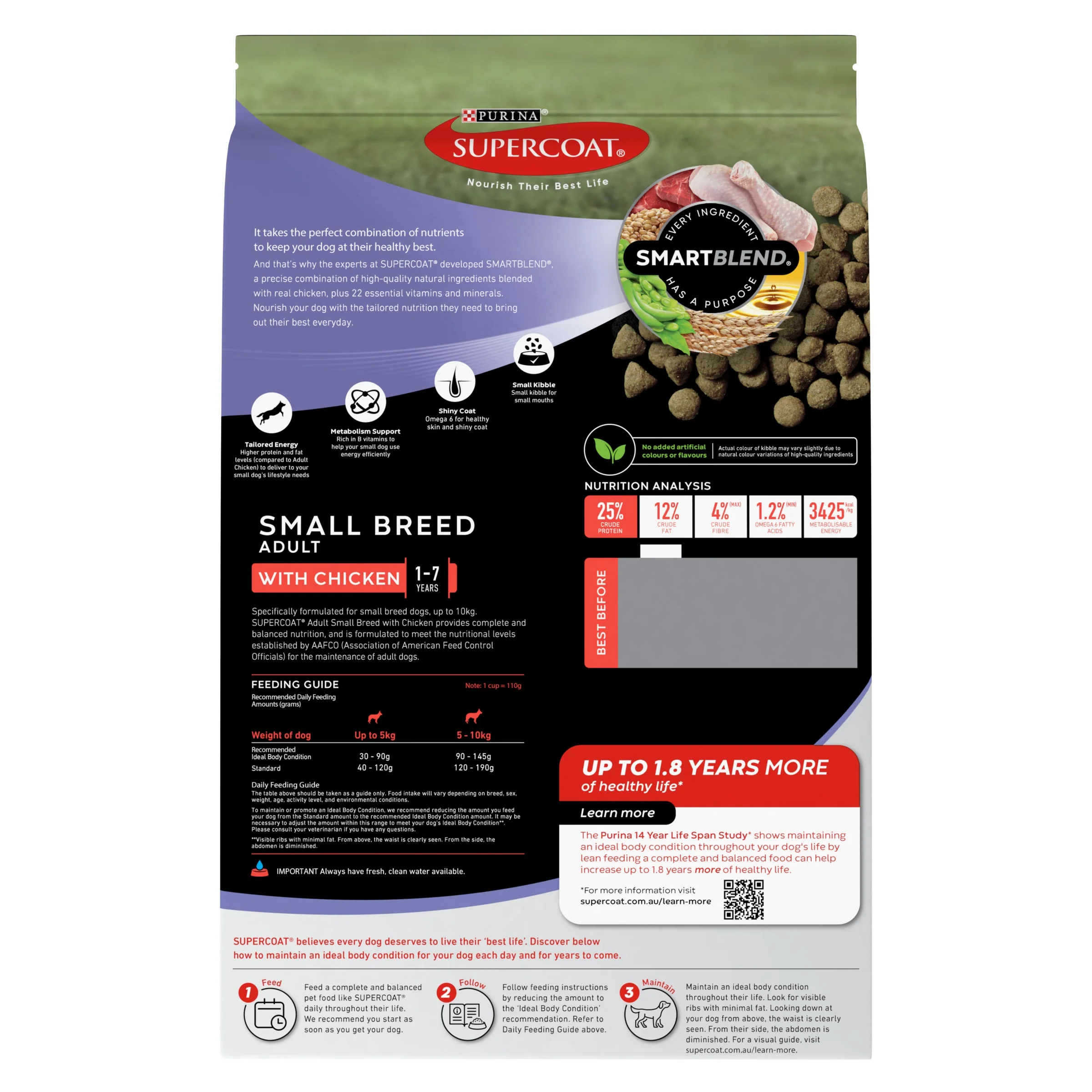 Supercoat Chicken Small Breed Adult Dry Dog Food 2.8kg - Image 2