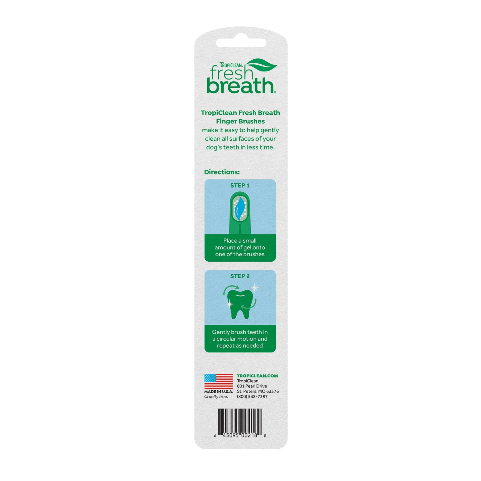 Tropiclean Fresh Breath Finger Brush Set For Dogs - Image 2
