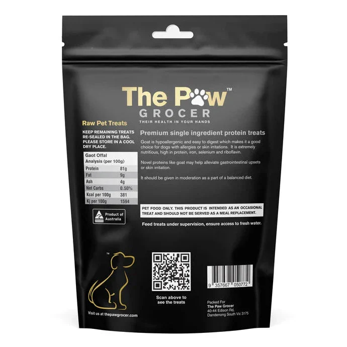The Paw Grocer Black Label Freeze Dried Goat Offal Dog and Cat Treats 72g - Image 3