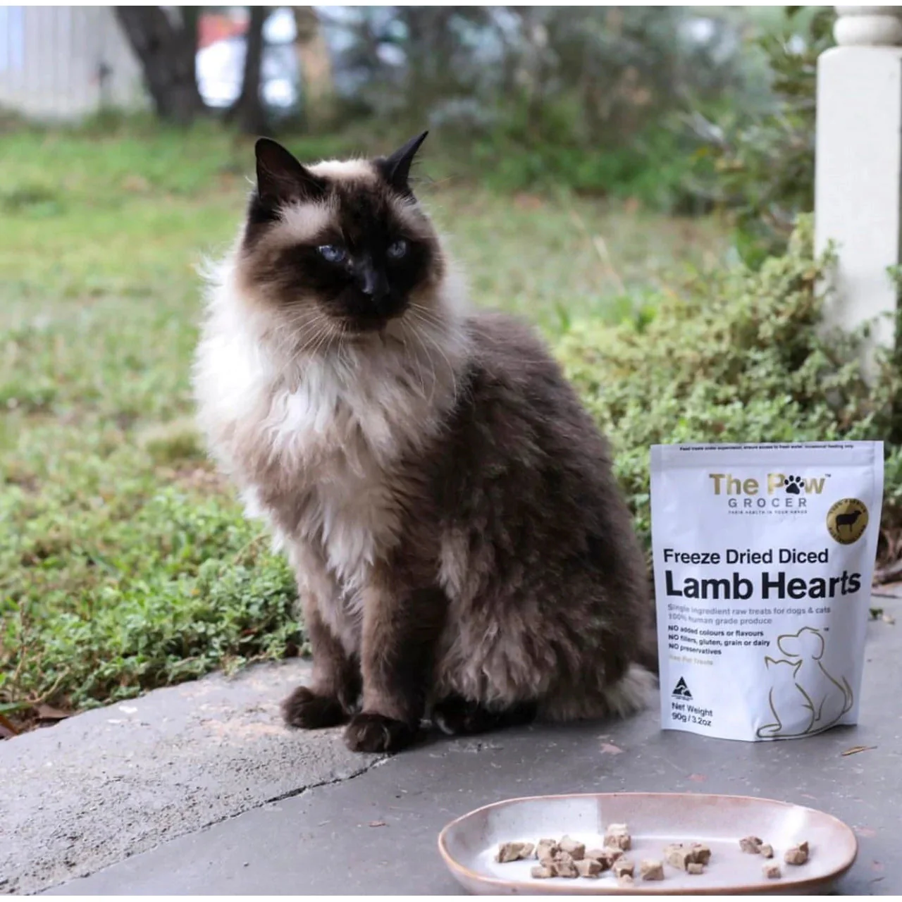 The Paw Grocer Freeze Dried Lamb Hearts Cat Treats 50g - Image 2