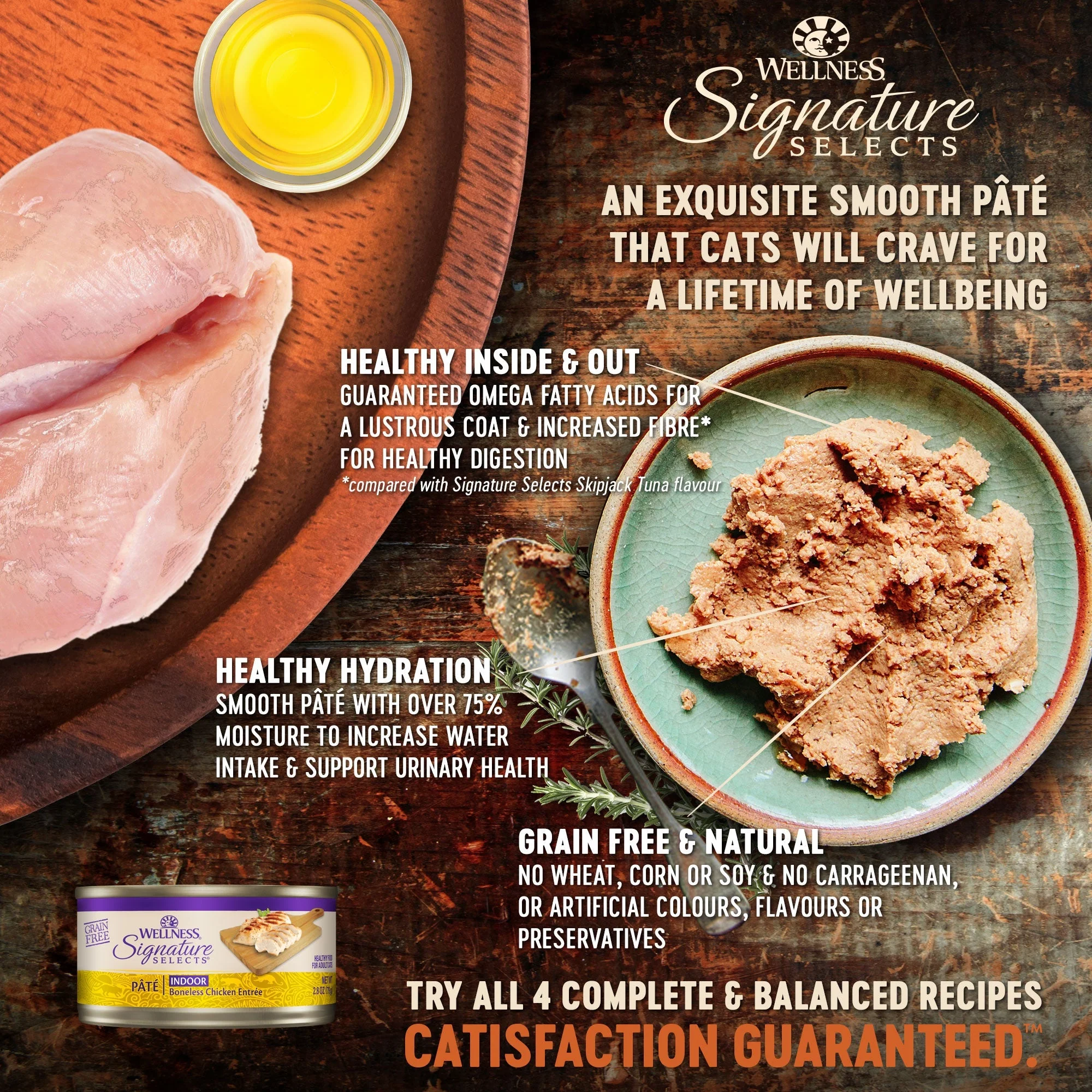 Wellness CORE Signature Selects Paté Chicken Entrée Indoor Wet Cat Food 79g - Image 6