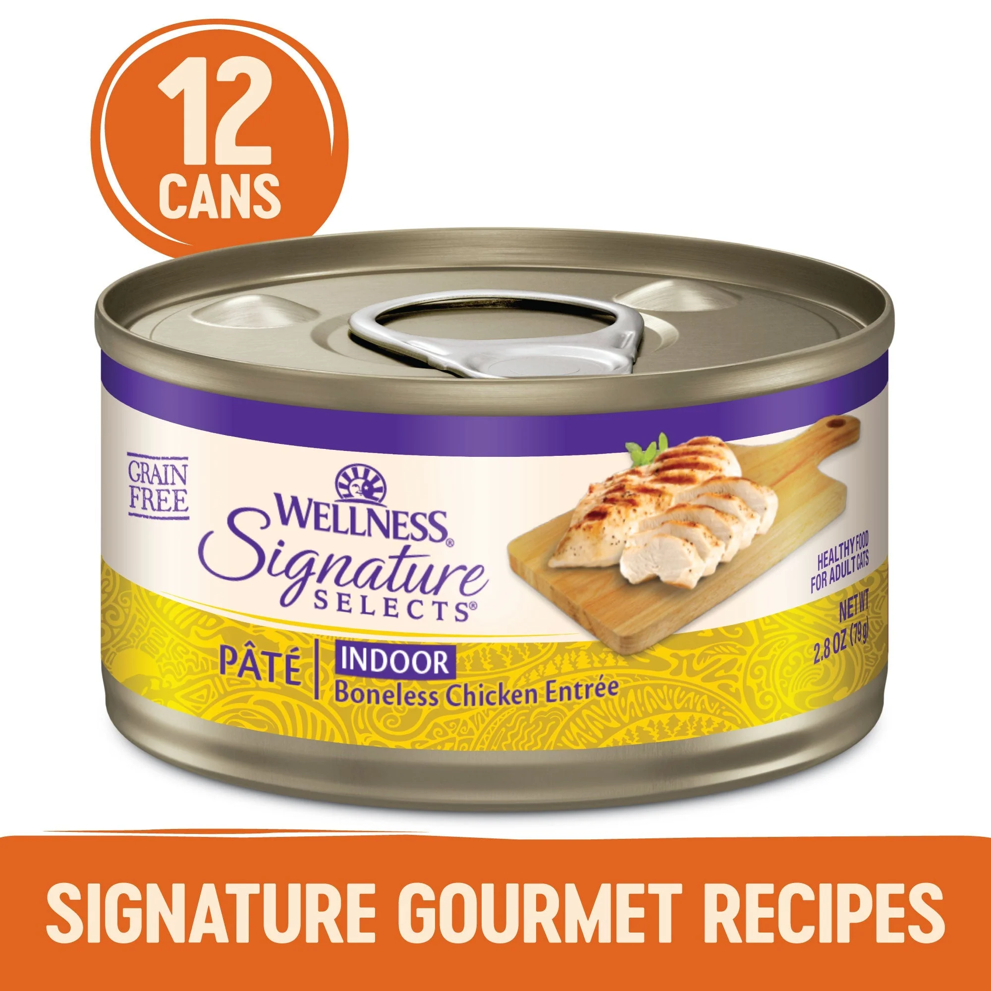 Wellness CORE Signature Selects Paté Chicken Entrée Indoor Wet Cat Food 79g x 12 - Image 2