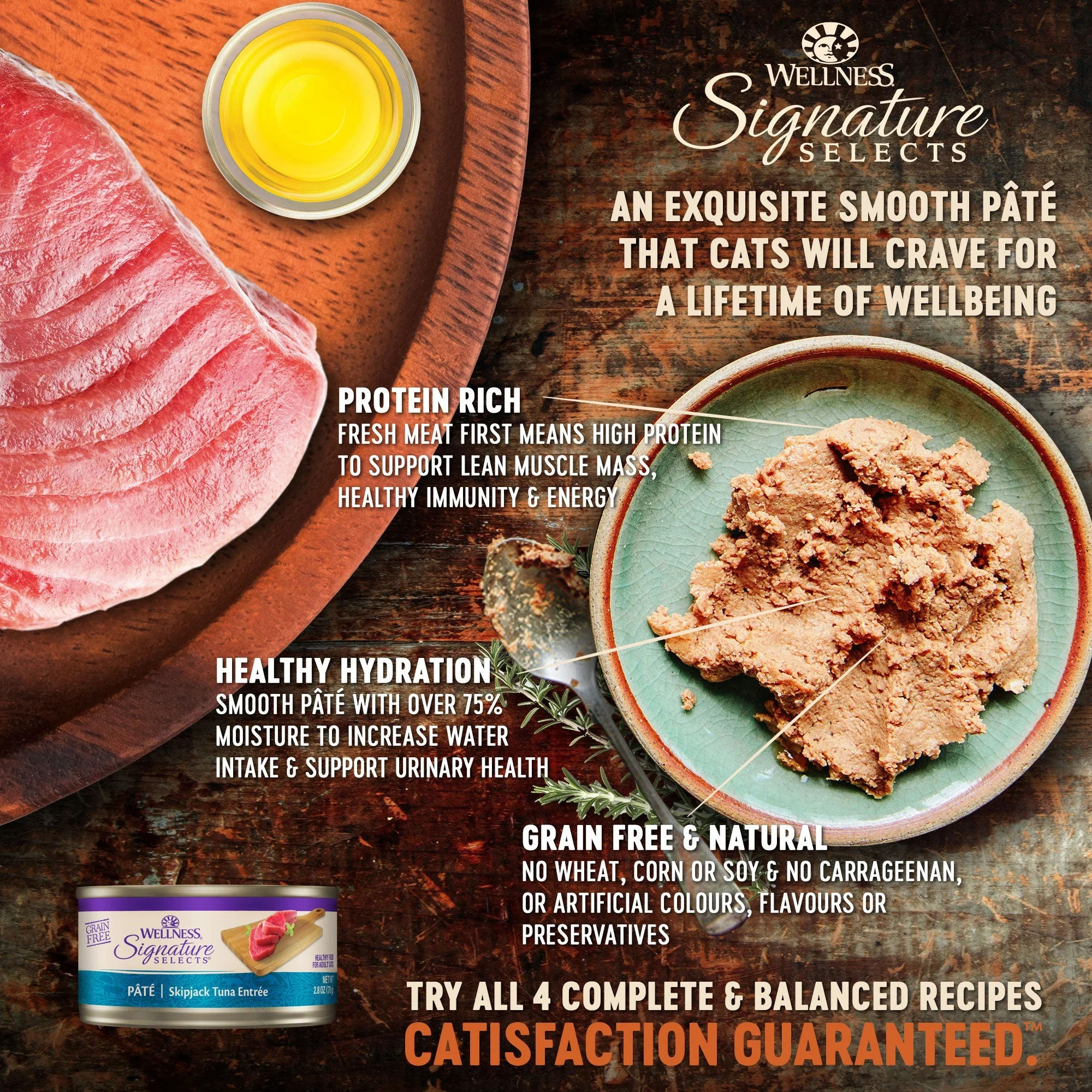 Wellness CORE Signature Selects Paté Skipjack Tuna Entrée Wet Cat Food 79g - Image 5