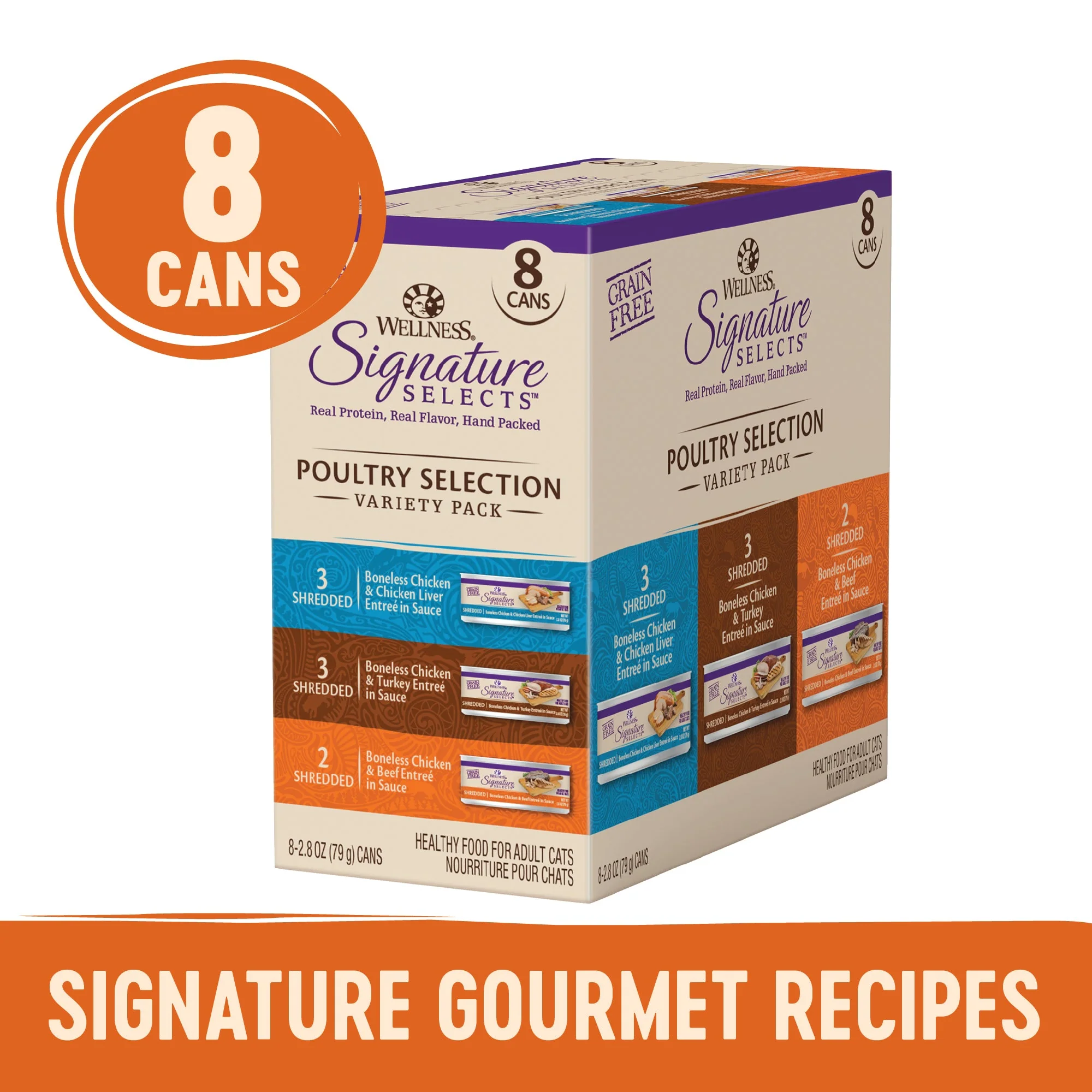 Wellness CORE Signature Selects Poultry Selection Variety Pack Wet Cat Food 79g x 8 - Image 2
