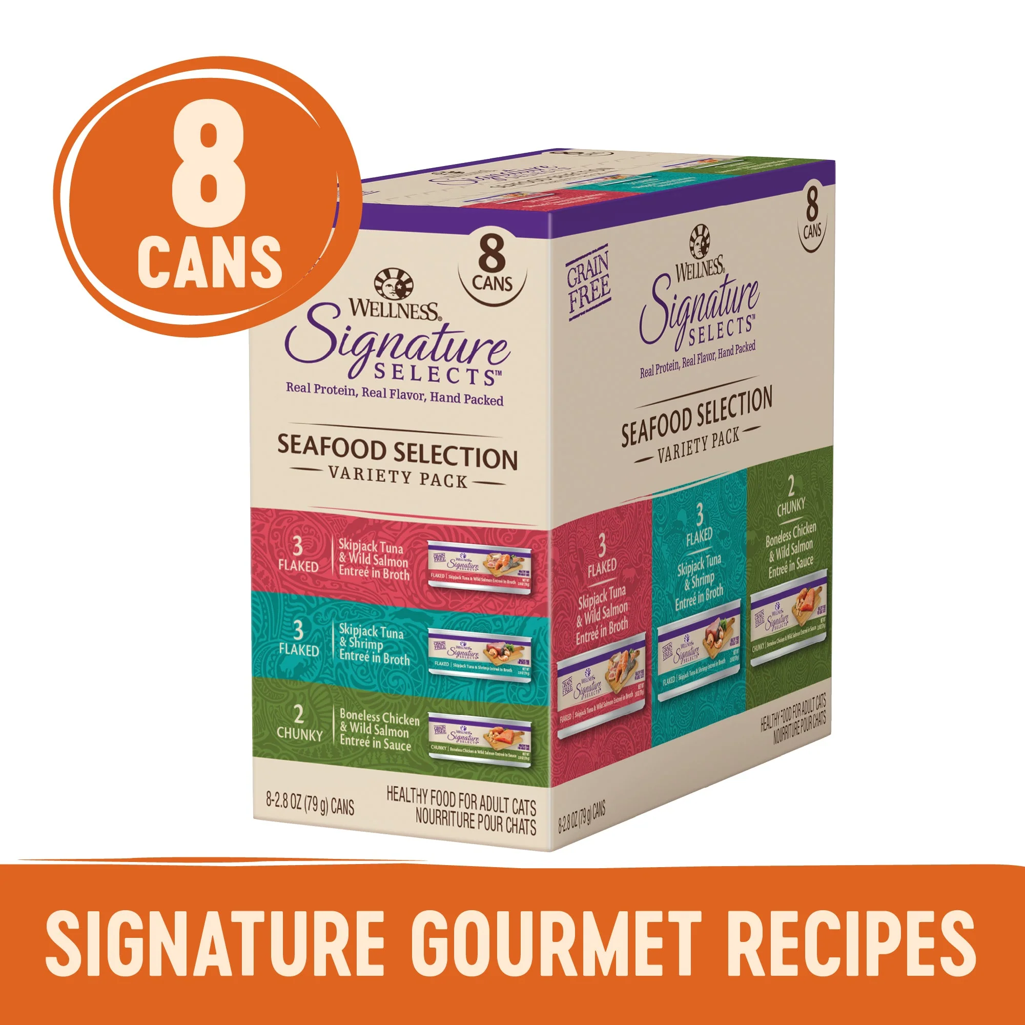 Wellness CORE Signature Selects Seafood Selection Variety Pack Wet Cat Food 79g x 8 - Image 2