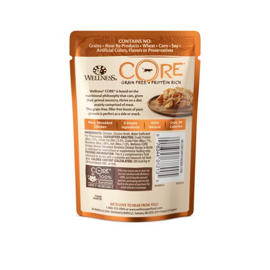 Wellness CORE Simply Shreds Shredded Chicken Wet Cat Food 50g - Image 2
