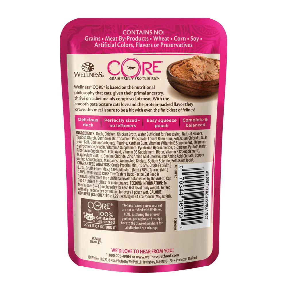Wellness CORE Tiny Tasters Duck Paté Wet Cat Food 50g - Image 2