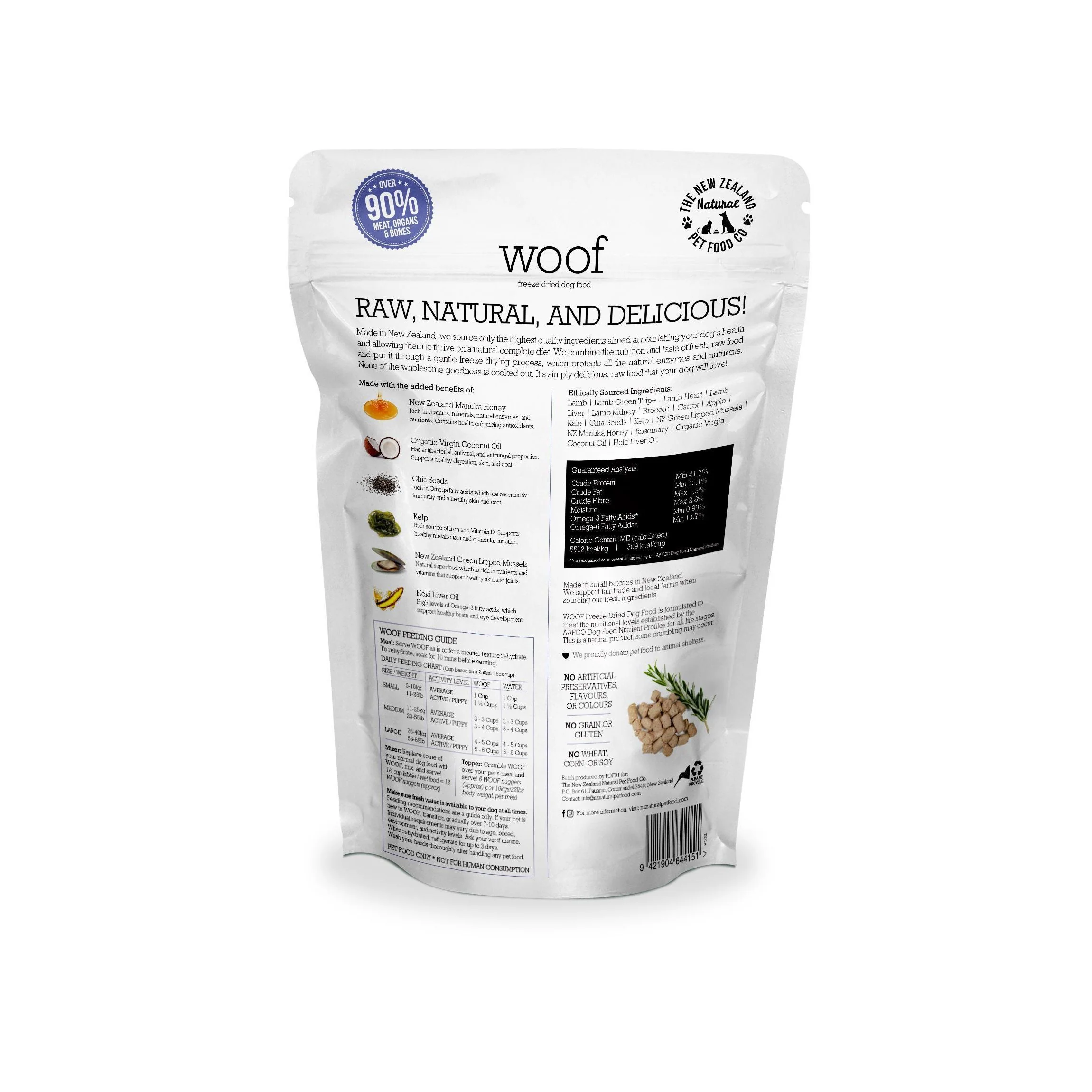 Woof Freeze Dried Dog Food Lamb 50g - Image 2