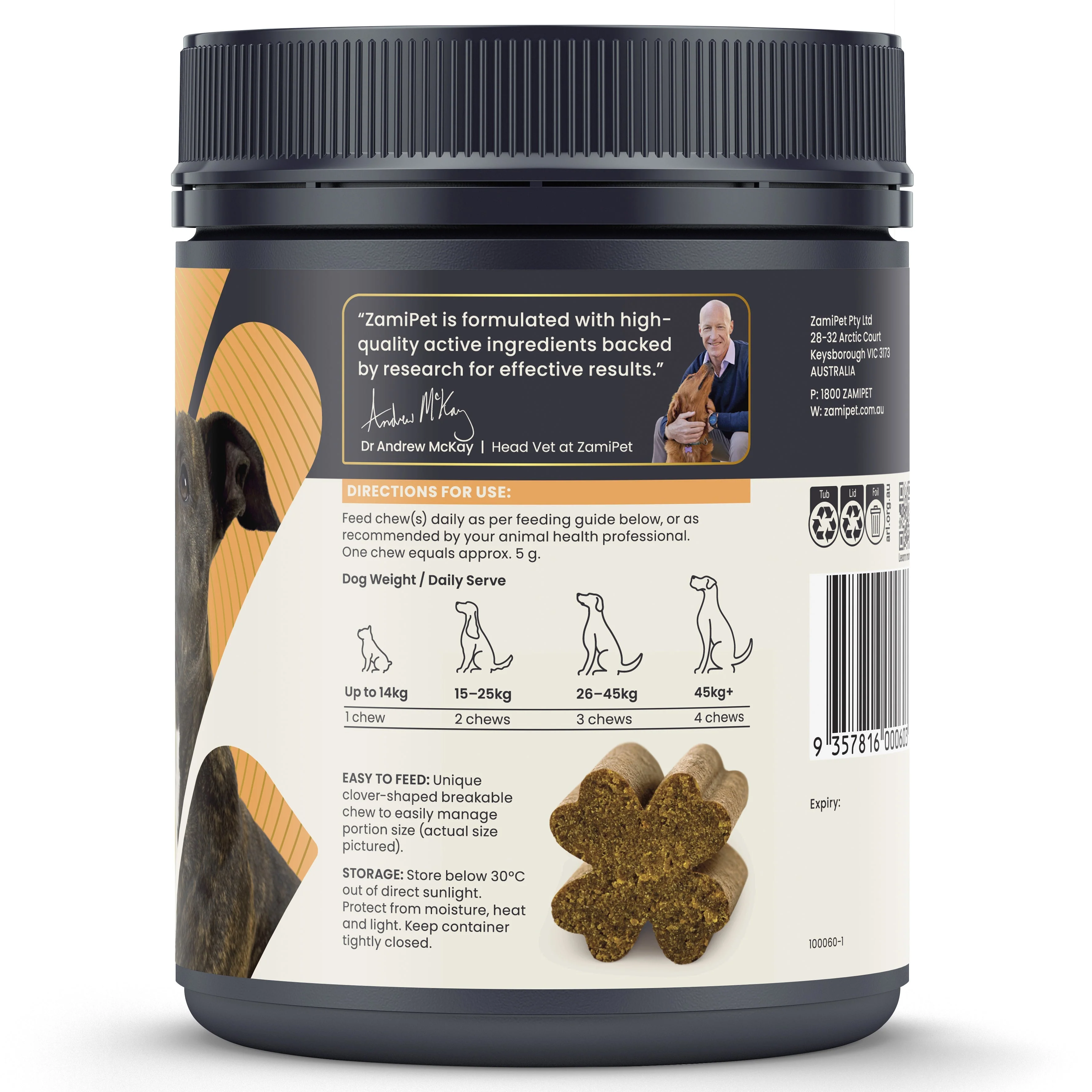 ZamiPet Allergy and Itch Chews for Dogs 300g 60 Pack - Image 3