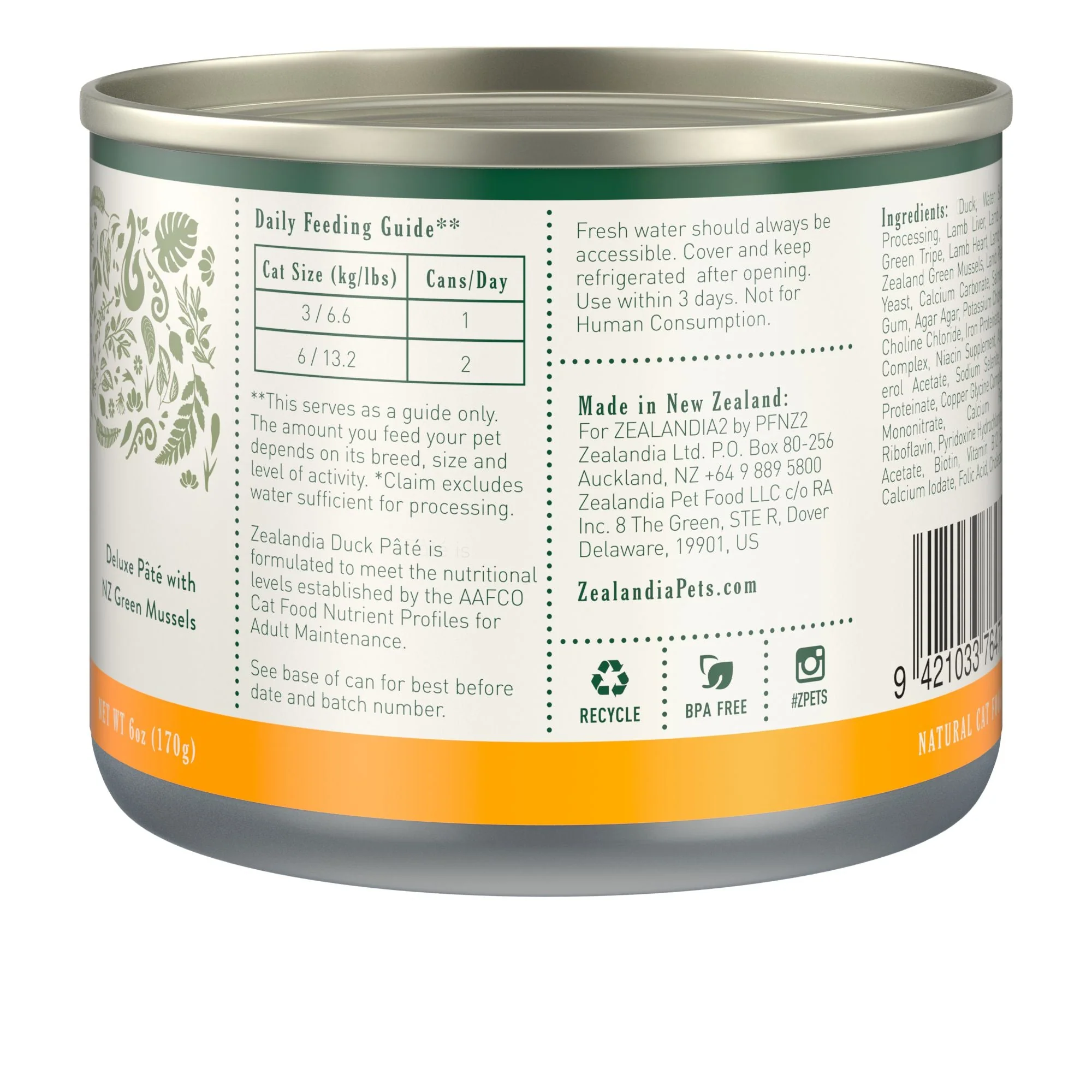 Zealandia Chicken Pate Adult Cat Wet Food 170g x24 - Image 4