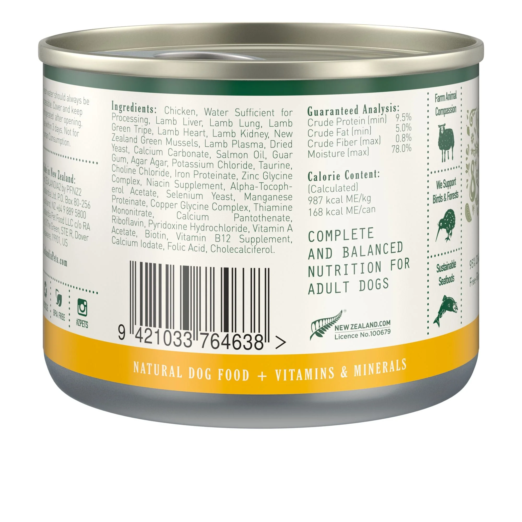 Zealandia Chicken Pate Adult Dog Wet Food 170g x24 - Image 3