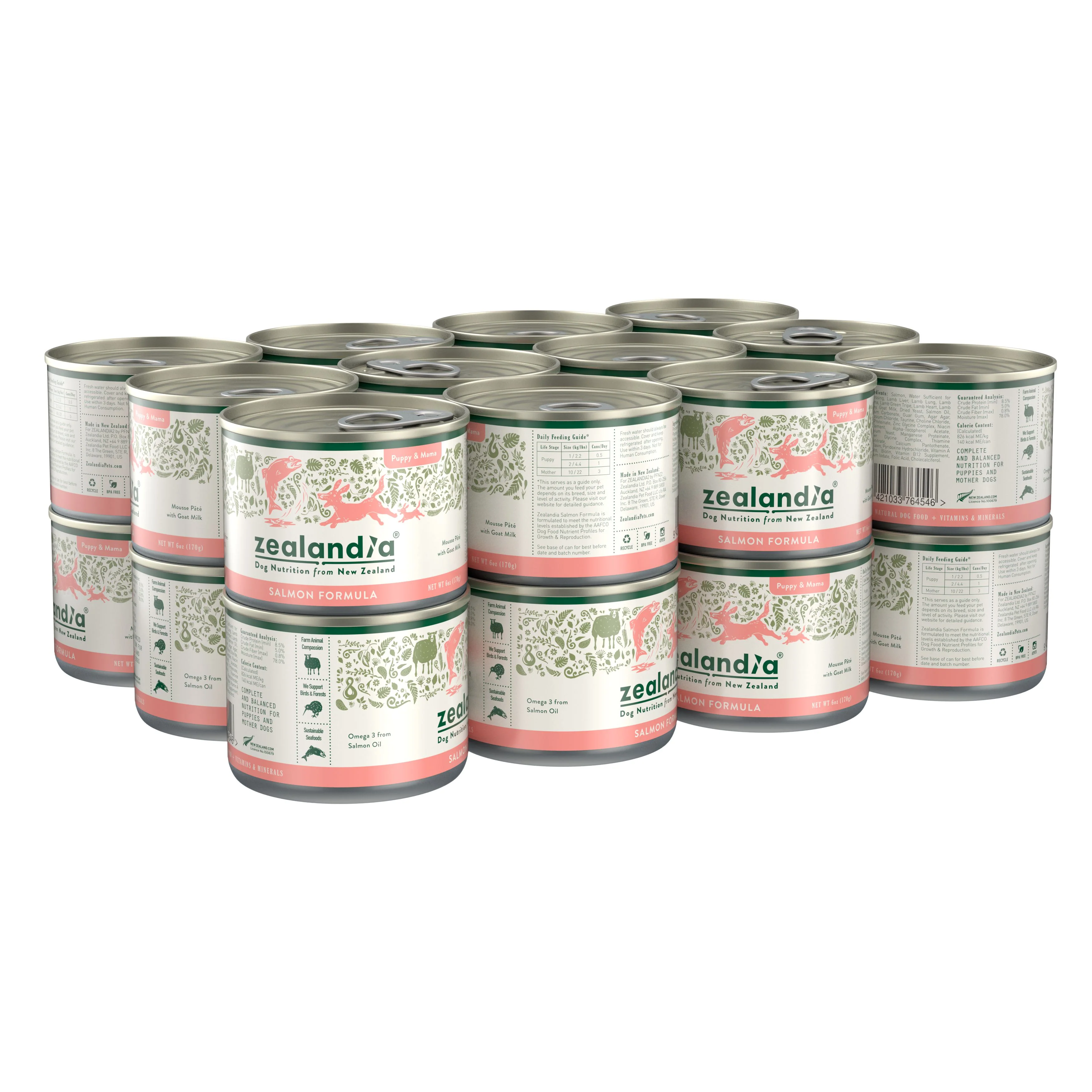 Zealandia Puppy and Mama Salmon Mousse Pate Wet Food 170g x24