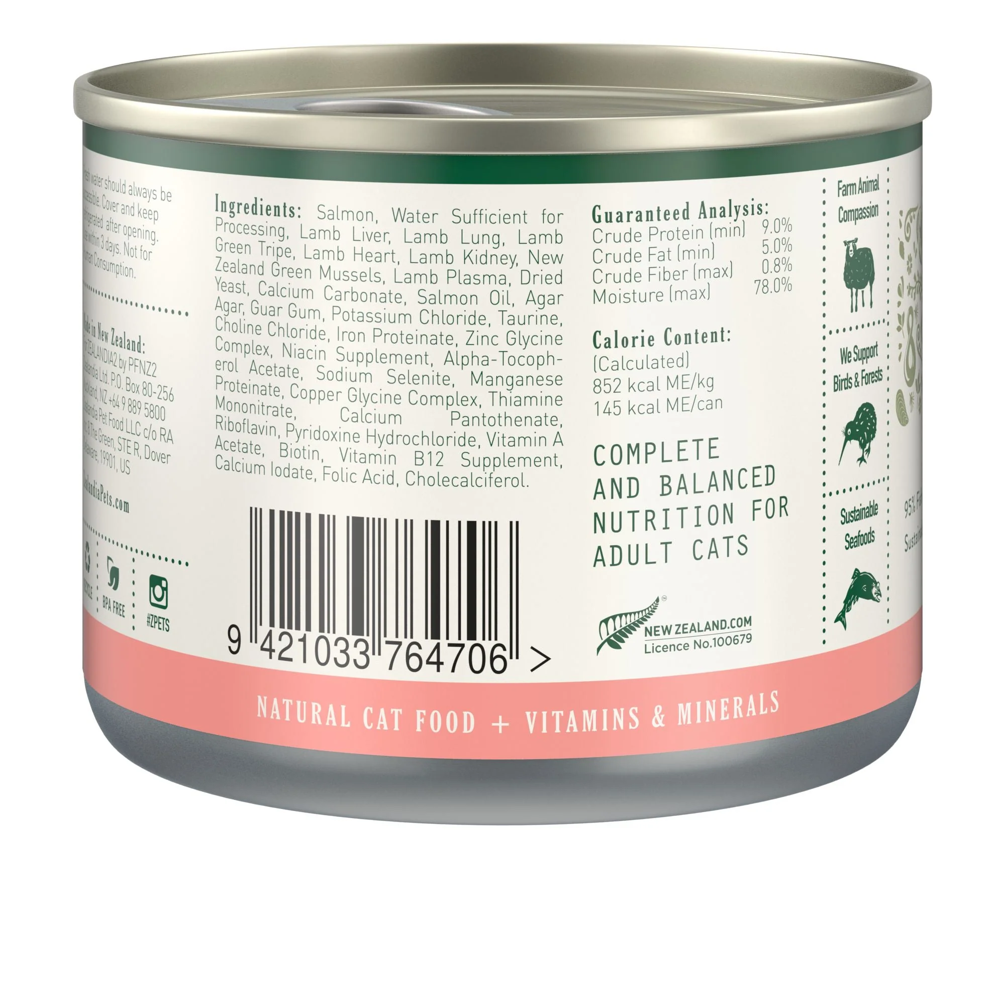 Zealandia Salmon Pate Adult Cat Wet Food 170g x24 - Image 3