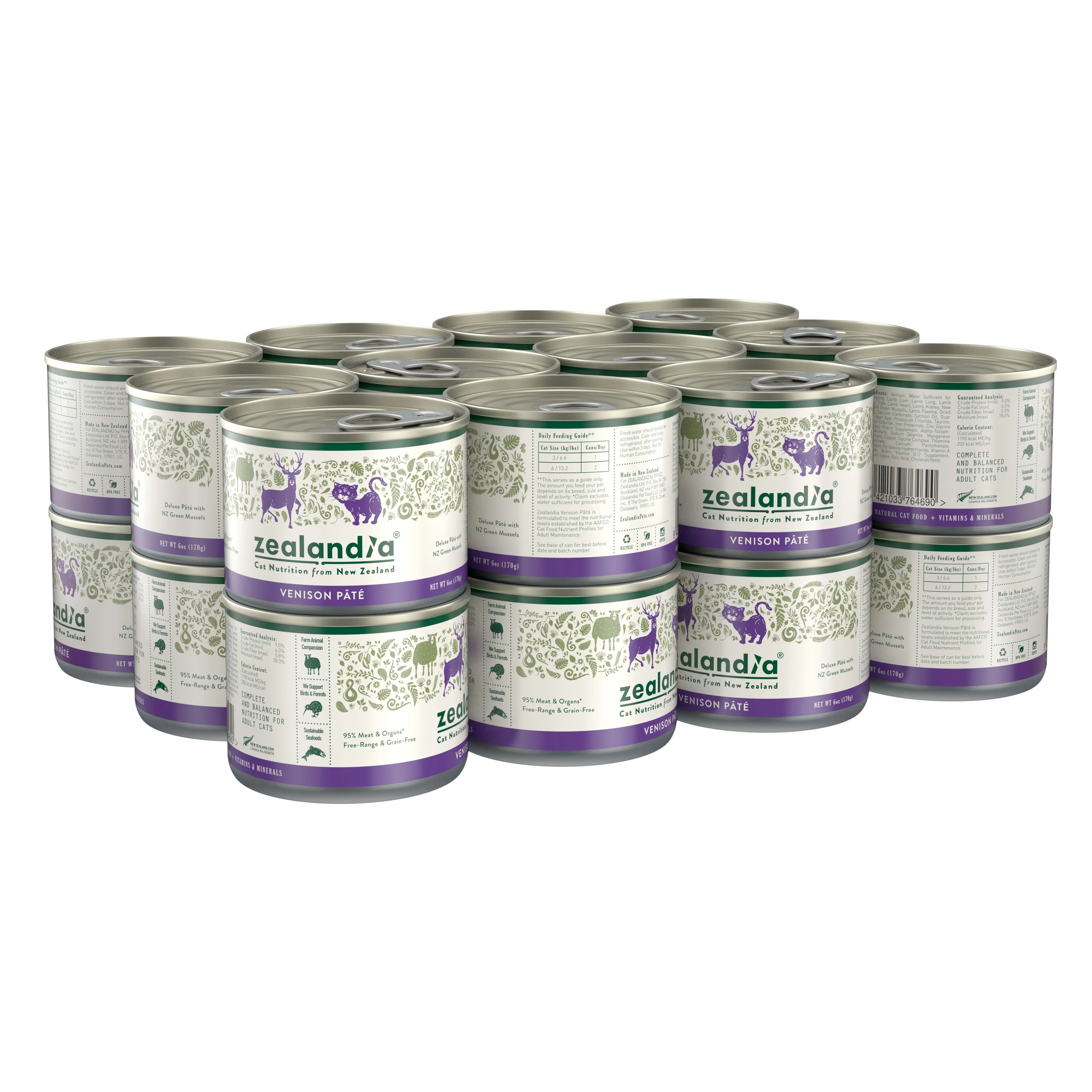 Zealandia Venison Pate Adult Cat Wet Food 170g x24