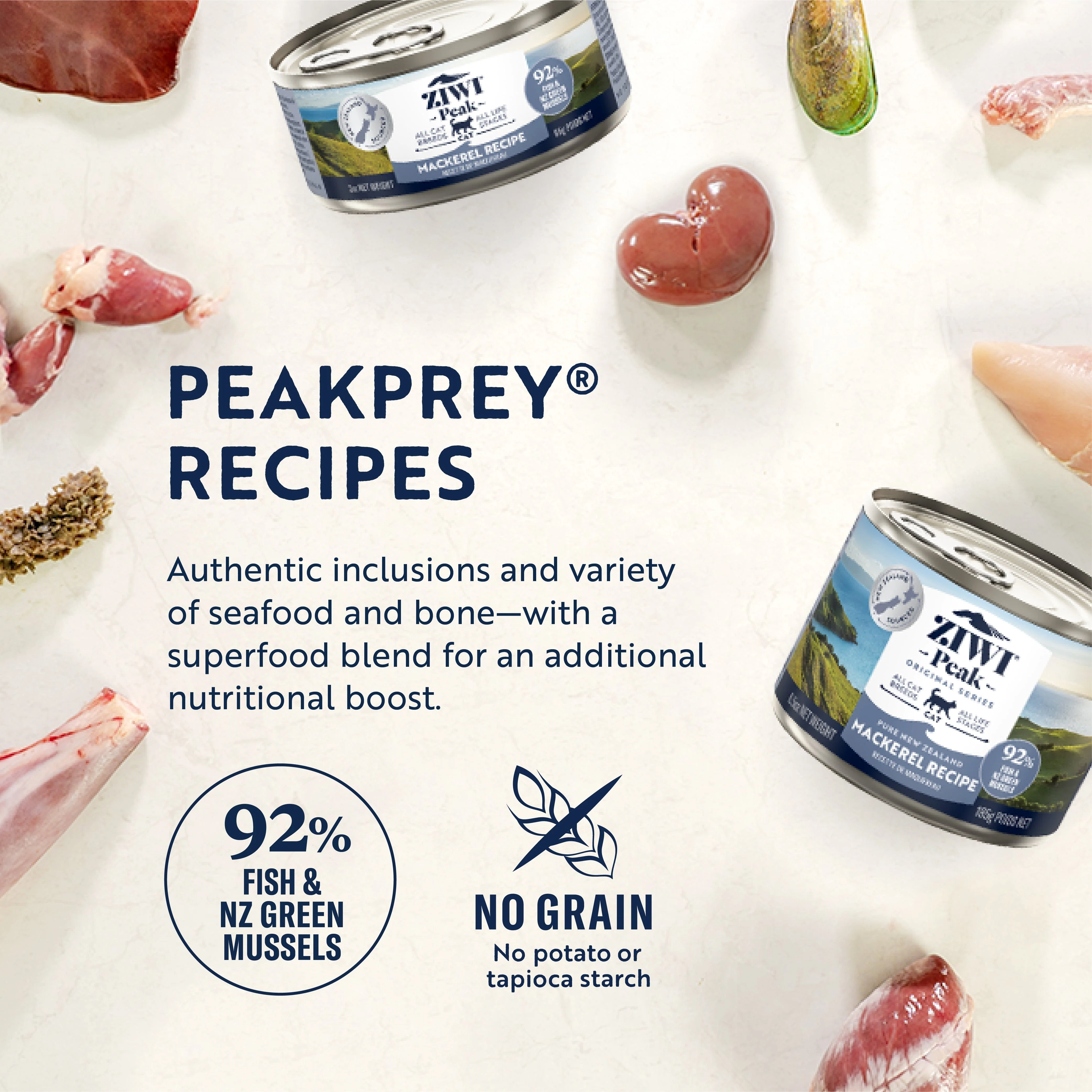 ZIWI Peak Wet Mackerel Recipe Cat Food 185g - Image 5