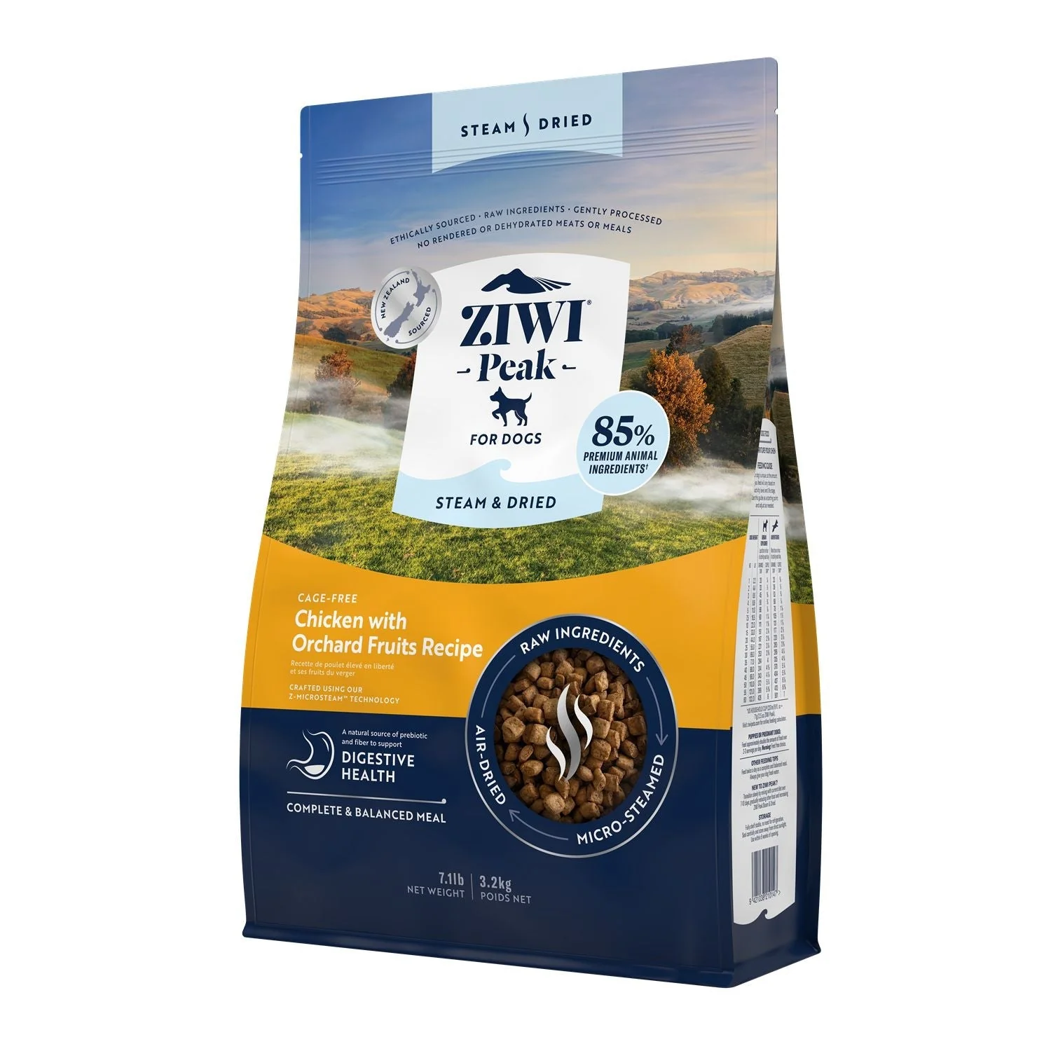 ZIWI Peak Steam and Dried Cage Free Chicken with Orchard Fruits Dog Food 3.2kg - Image 5