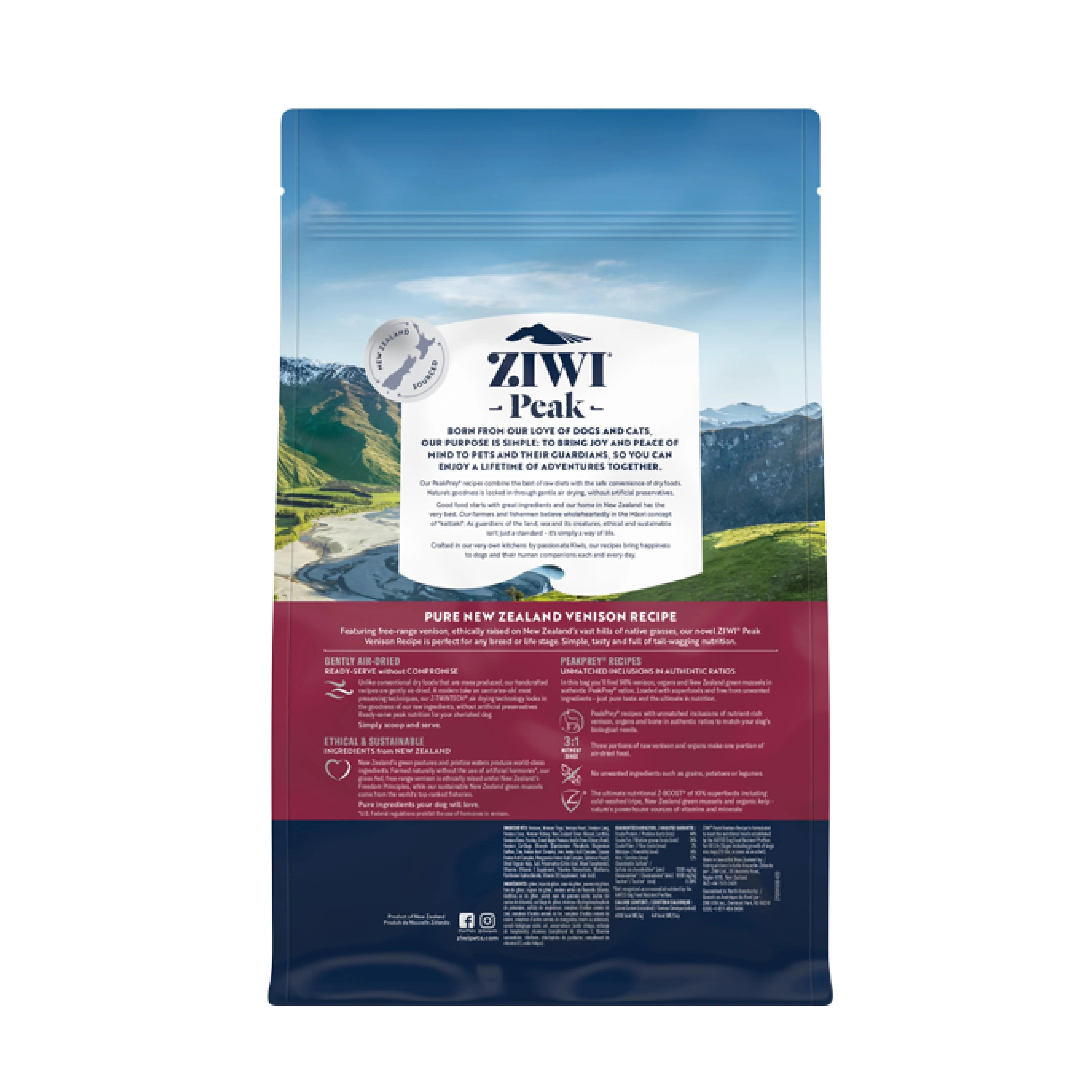 ZIWI Peak Air Dried Venison Recipe Dog Food 1kg - Image 2