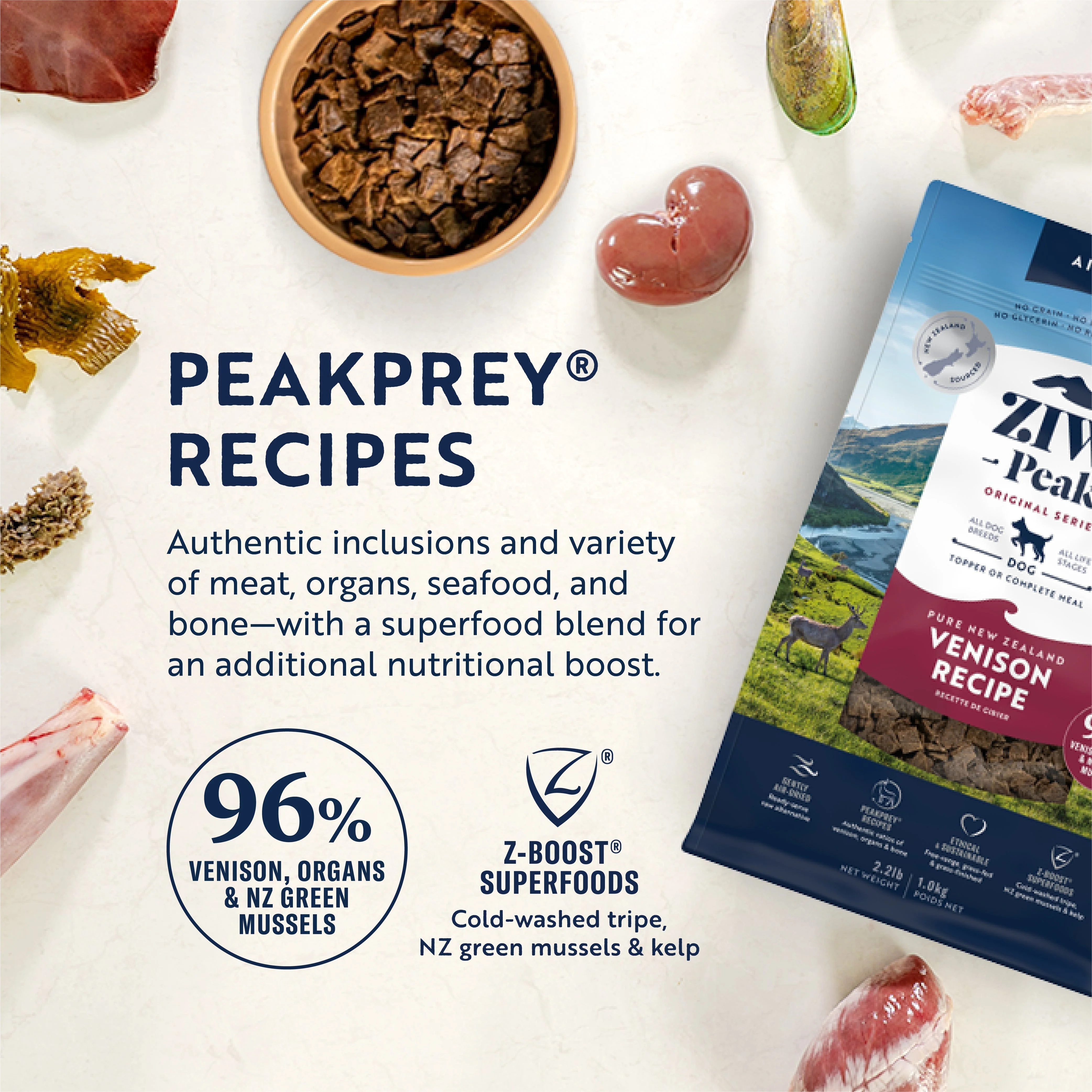 ZIWI Peak Air Dried Venison Recipe Dog Food 1kg - Image 5