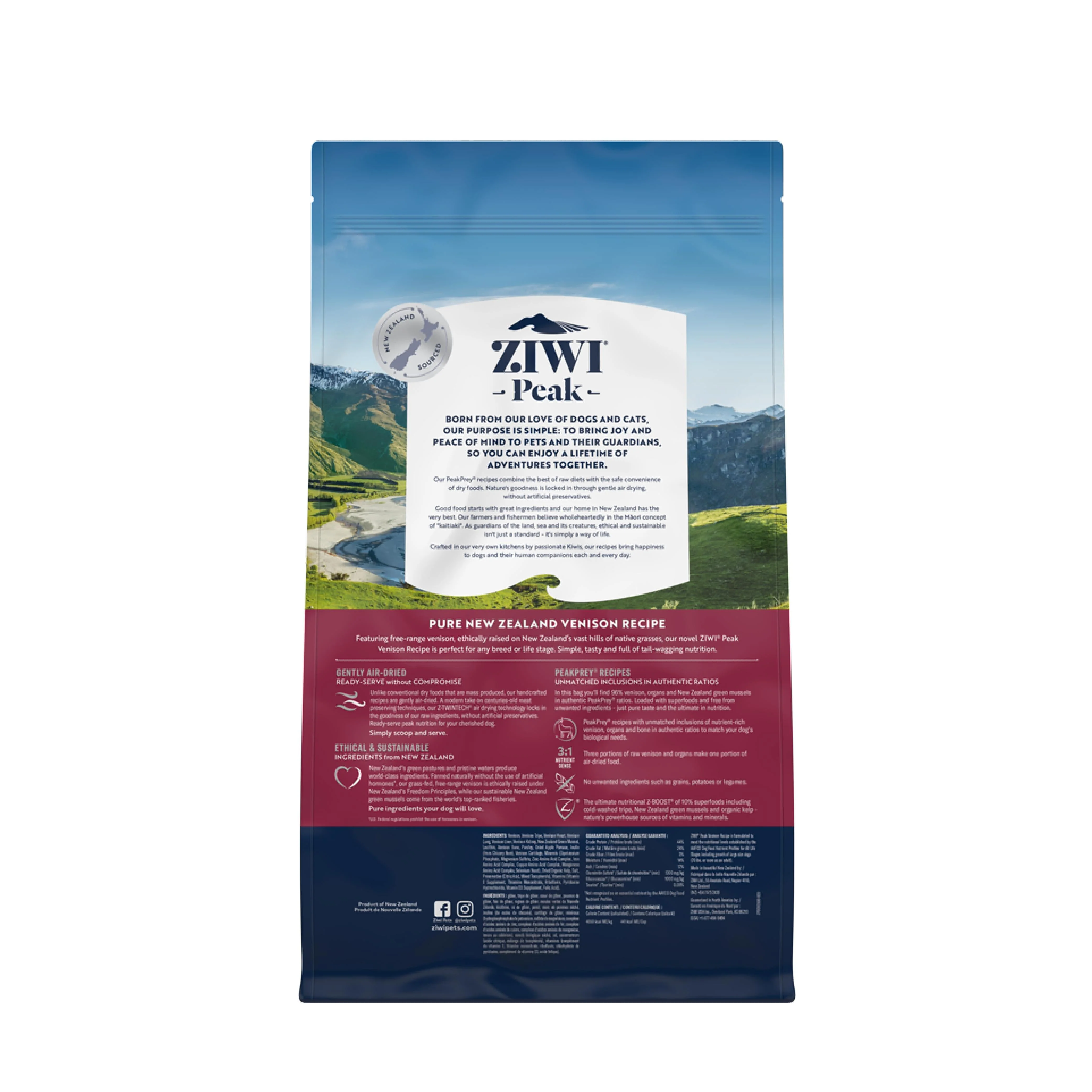 ZIWI Peak Air Dried Venison Recipe Dog Food 2.5kg - Image 2